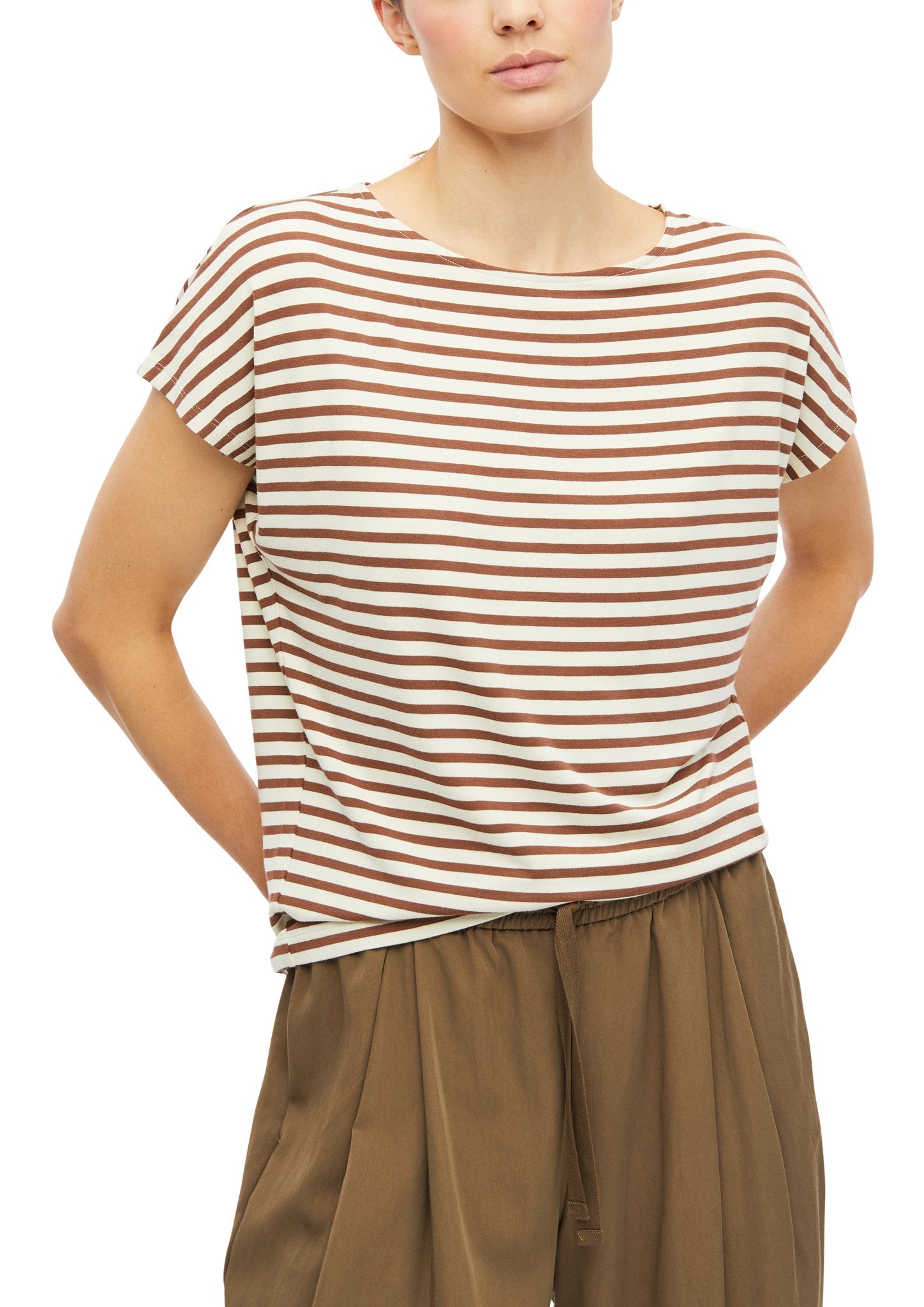 S. Oliver red Damen T-Shirts Brown