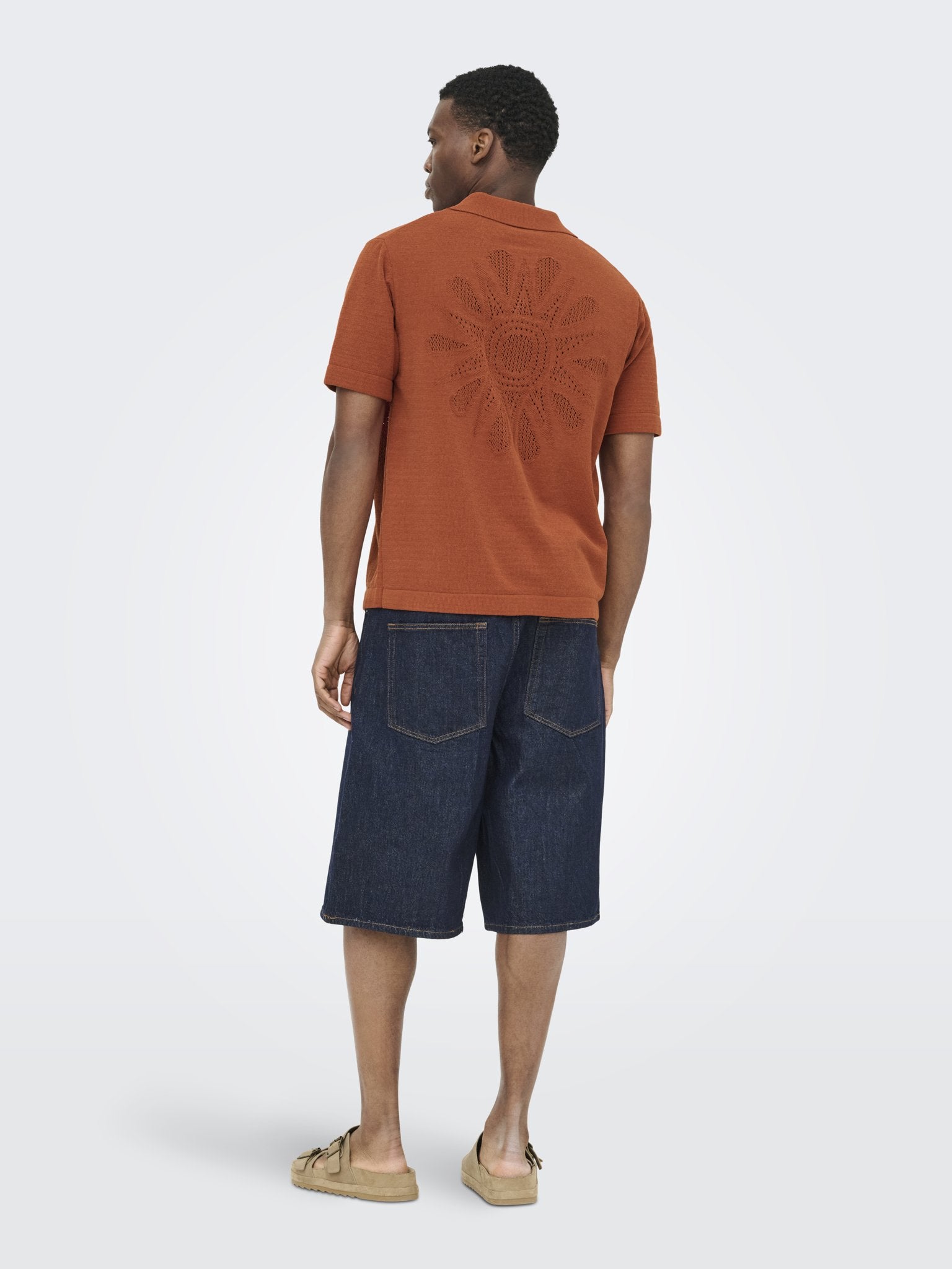 Only & Sons Herren Strickjacken Burnt Brick