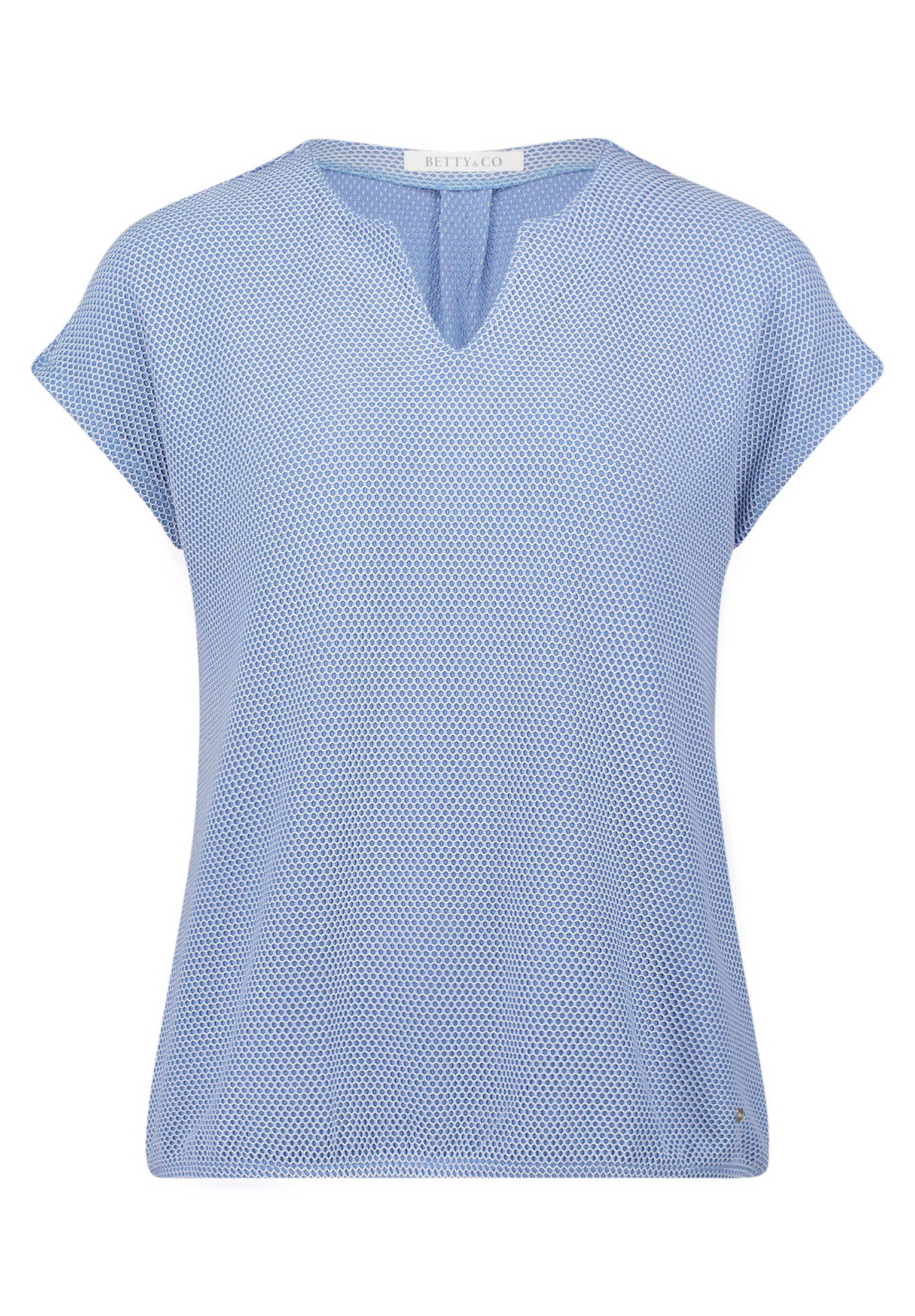 Betty & Co Damen T-Shirts Blue/Cream