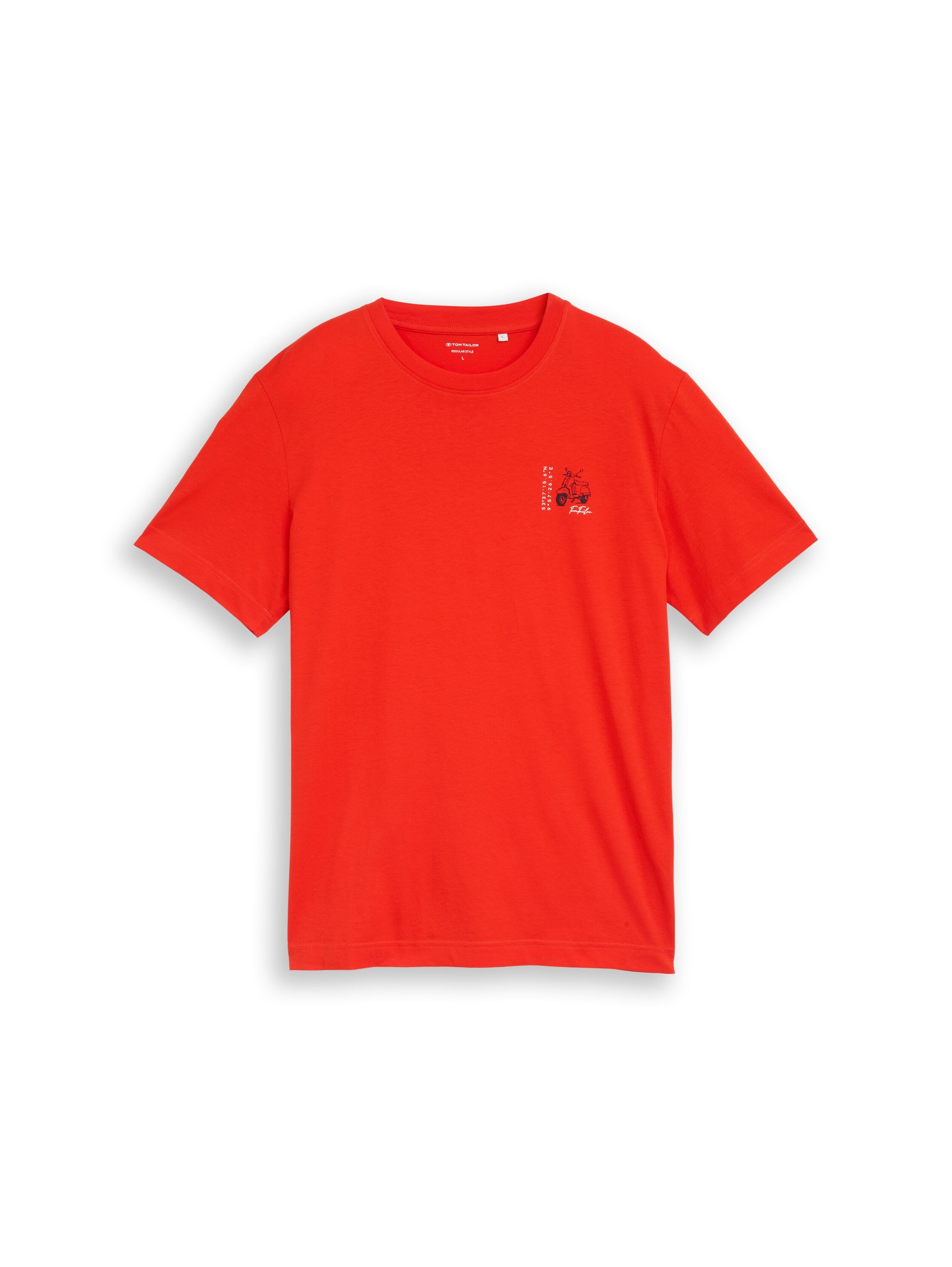 Tom Tailor Herren T-Shirts kurz Orange Red
