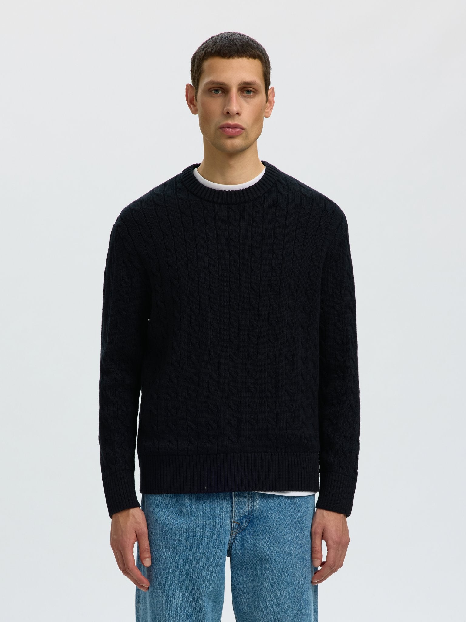 Selected homme Herren Pullover Black