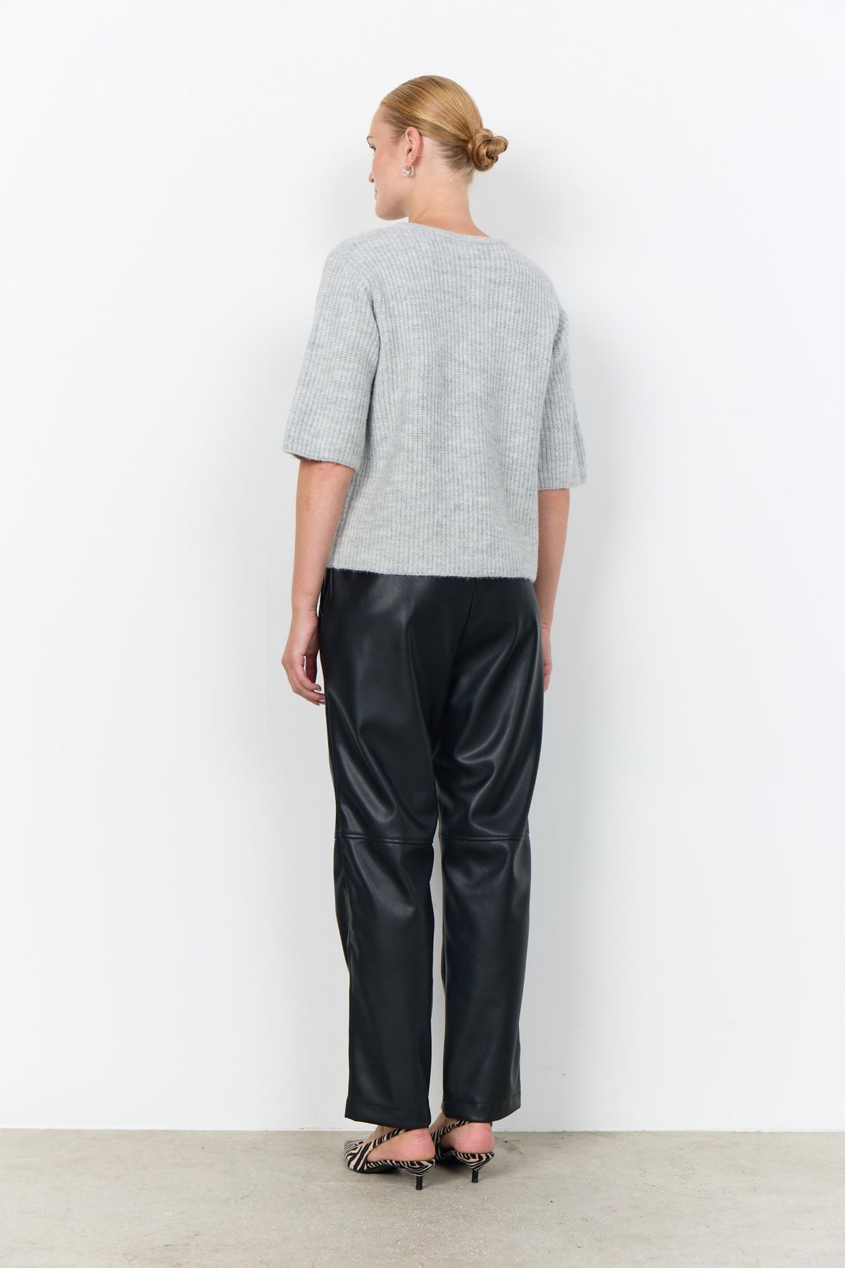 Soya Concept Damen Strickjacken Lt Grey Melange