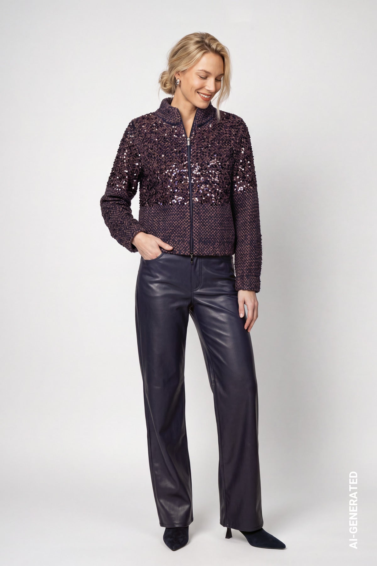 Monari Damen Hosen  Dark Blue