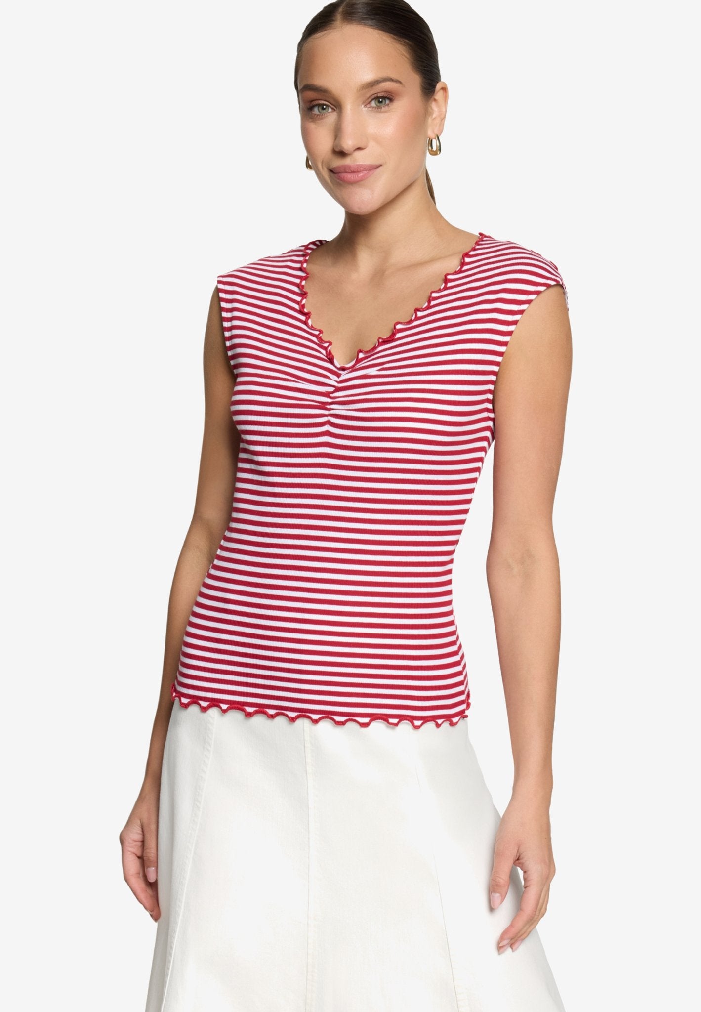 Zero Damen Tops Red/White
