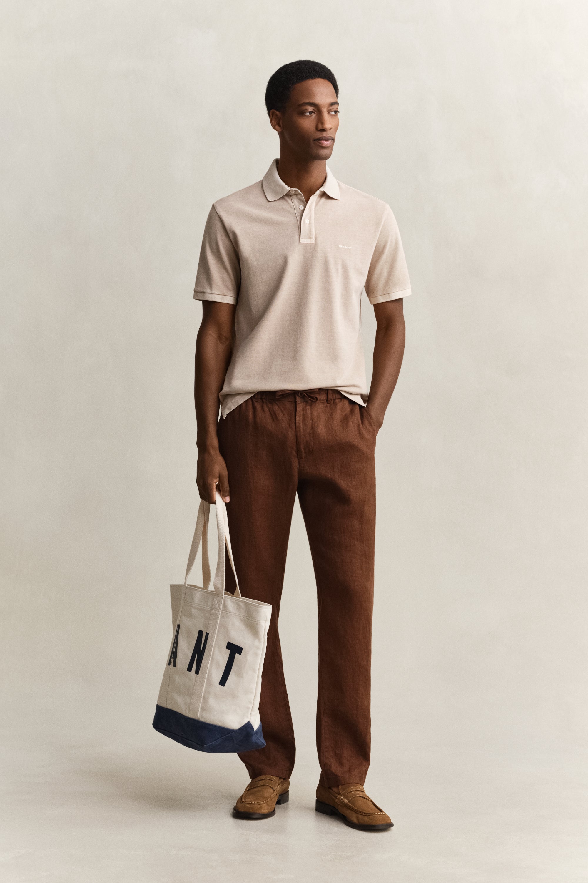 Gant Herren Polo-Shirts Oat Beige