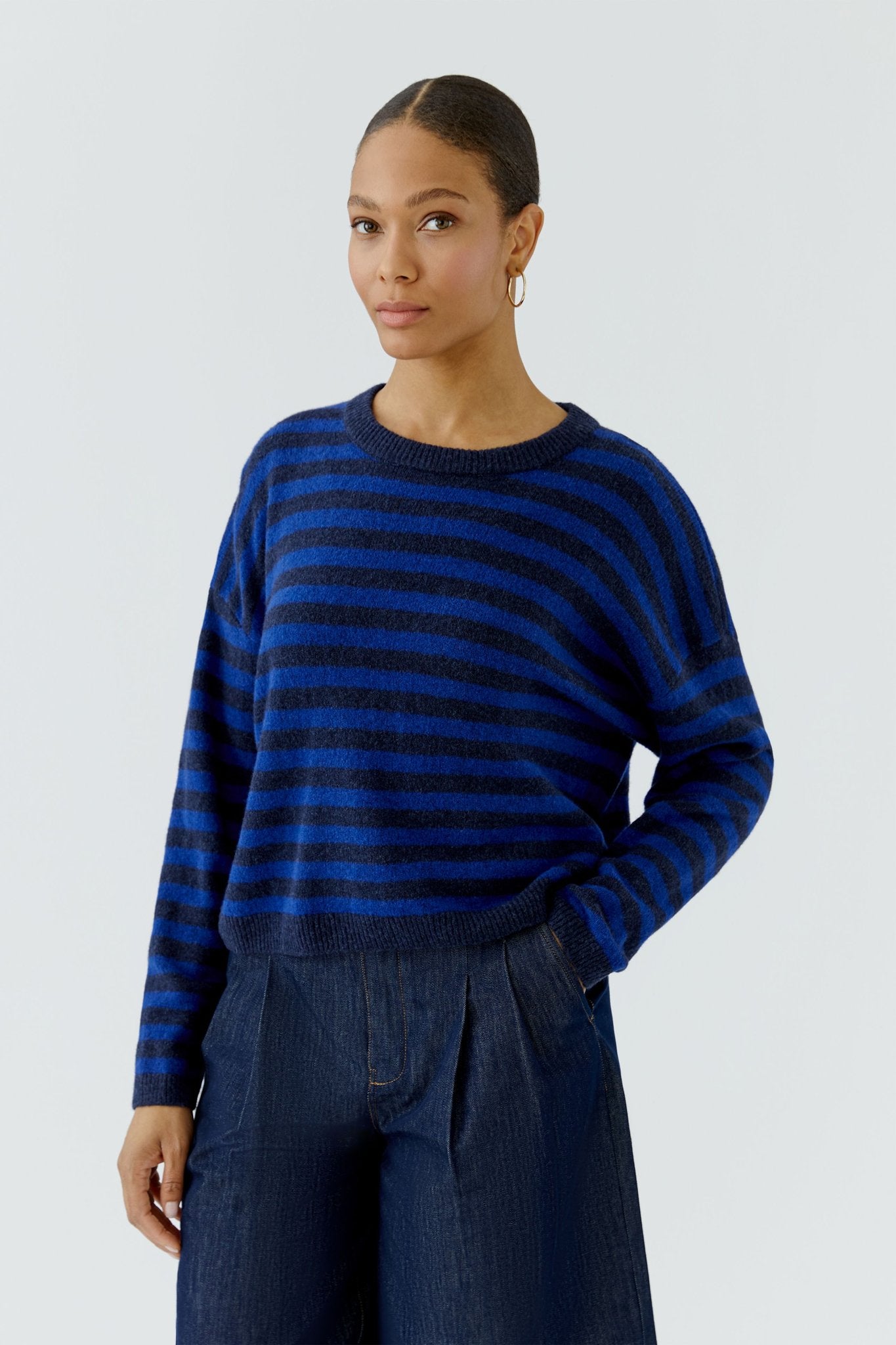 Oui Damen Pullover  Blue Blue
