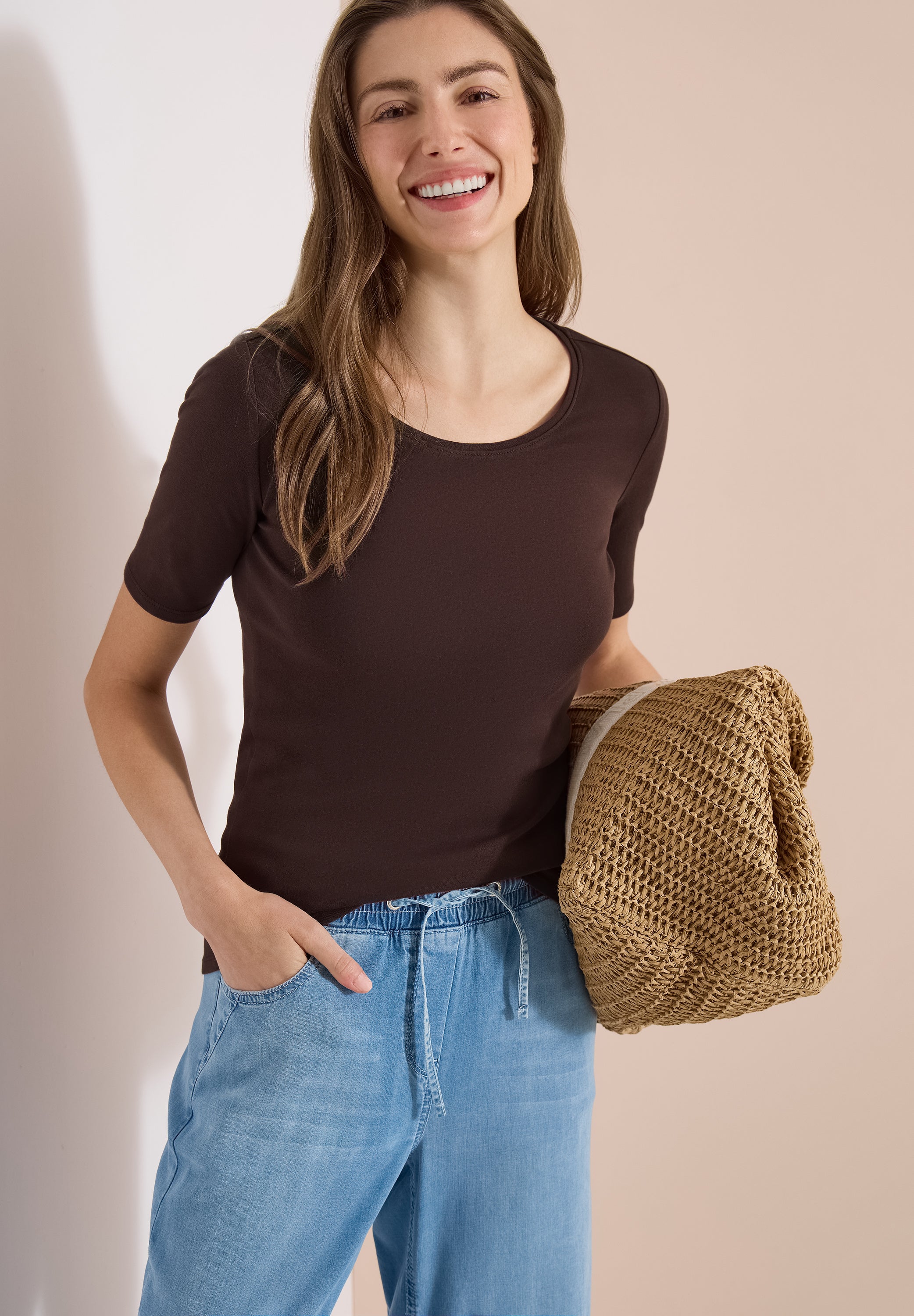 Cecil Damen T-Shirts  Brown Cac