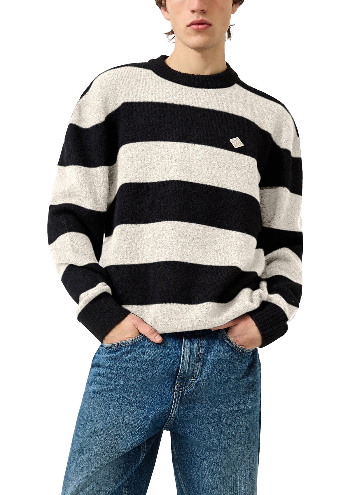 QS by S.Oliver Herren Pullover G Grey/Black