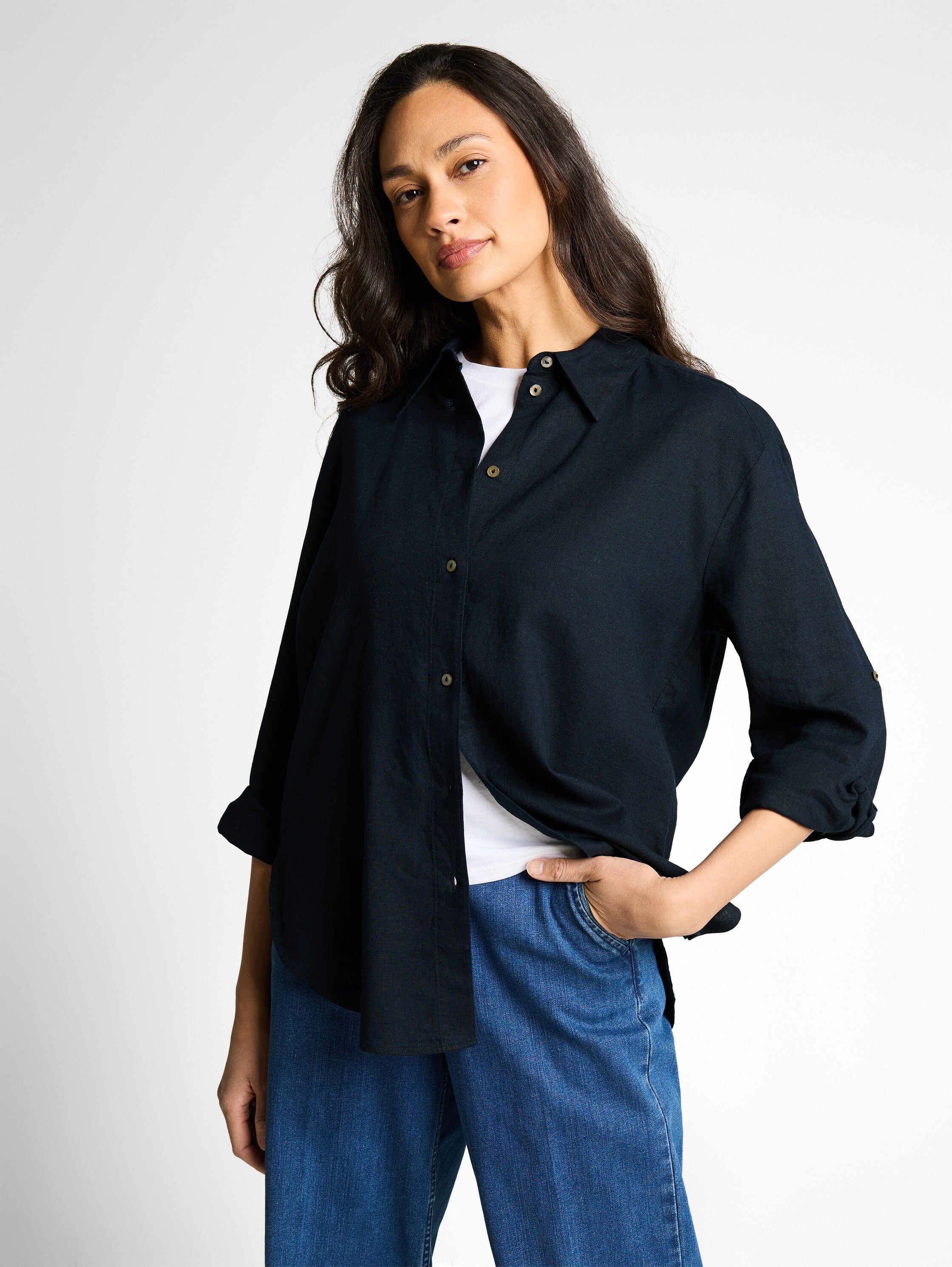 Tom Tailor Damen Blusen Sky Captain Blu