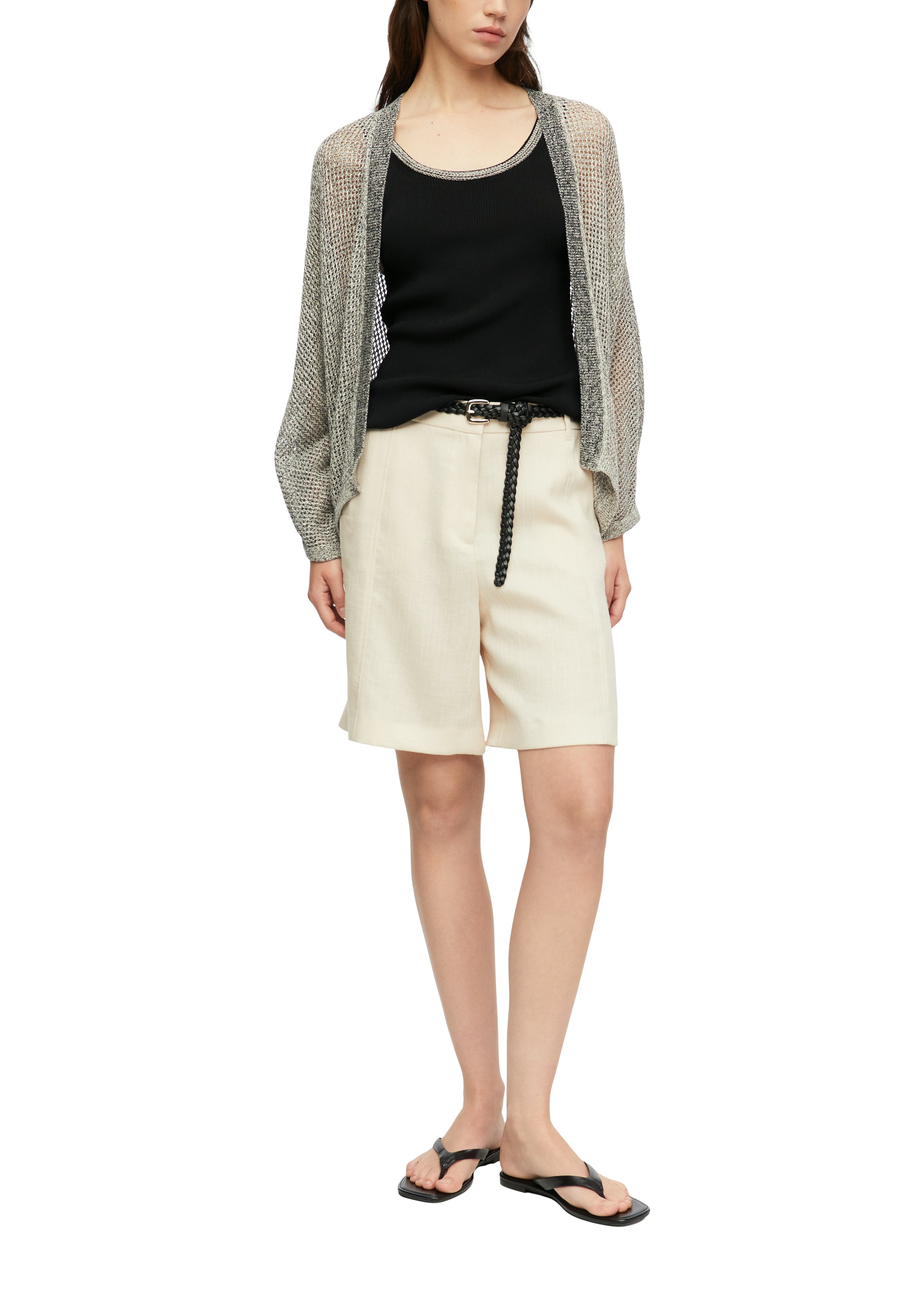 Comma Damen Pullover Grey/Black
