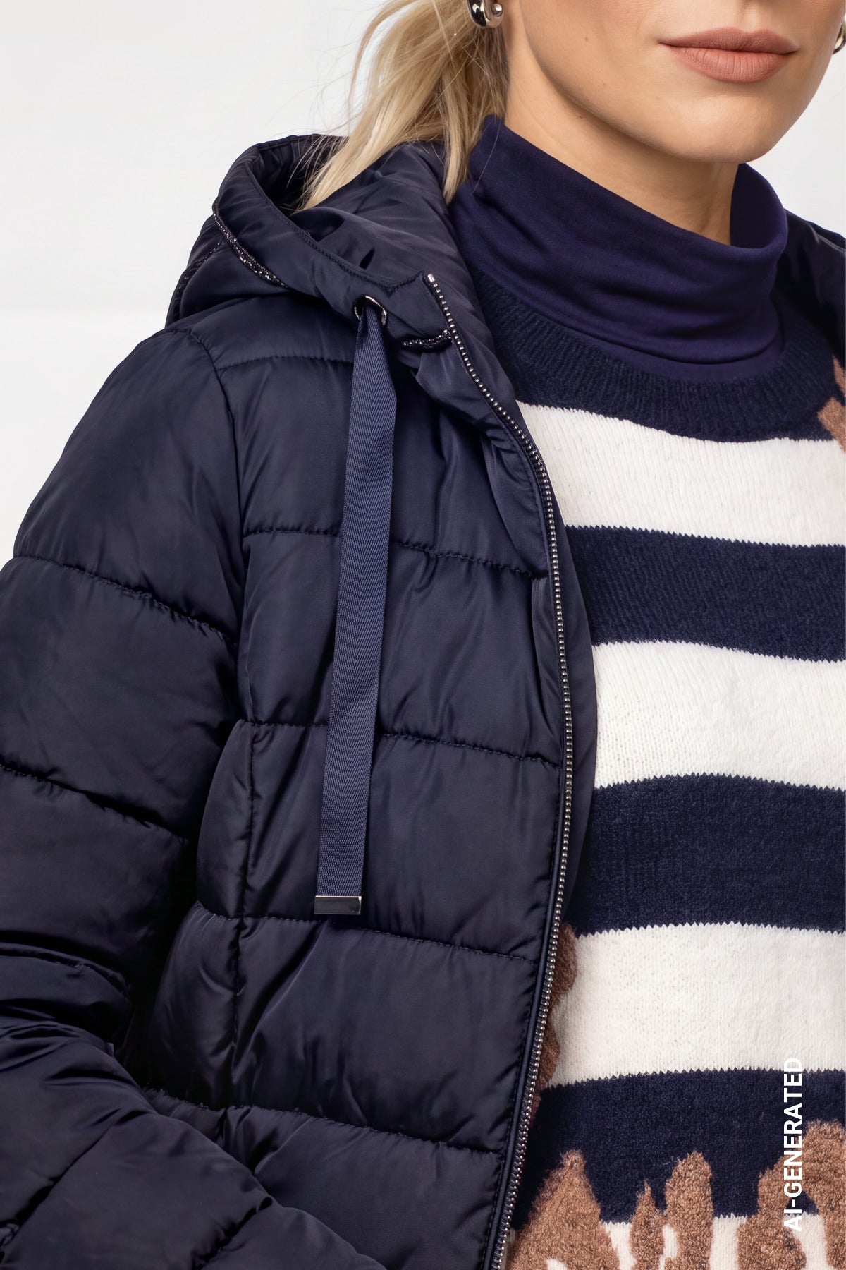 Monari Damen Mantel Dark Blue