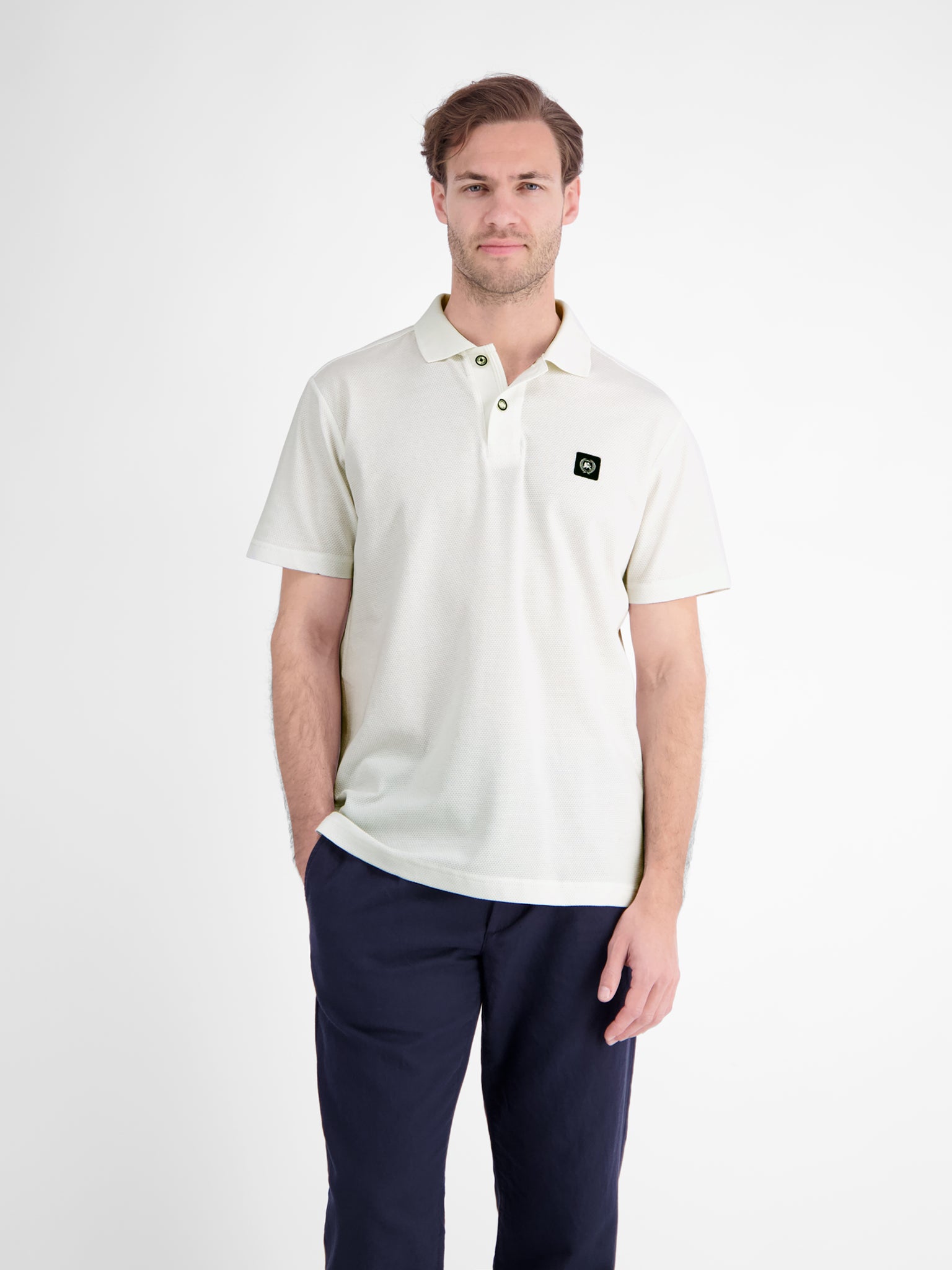 Lerros Herren Polo-Shirts Broken White