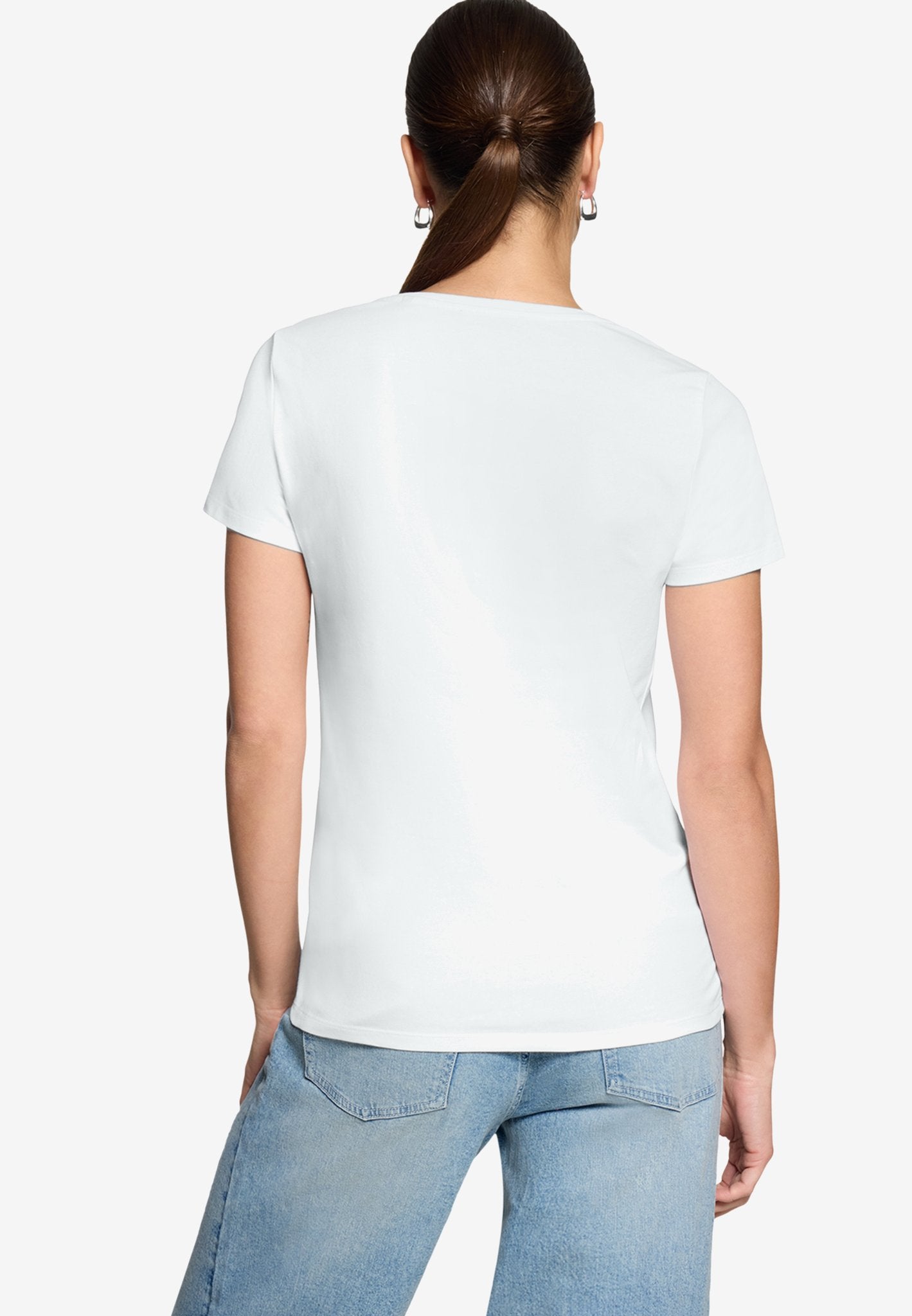 Zero Damen T-Shirts Patch White/Blu