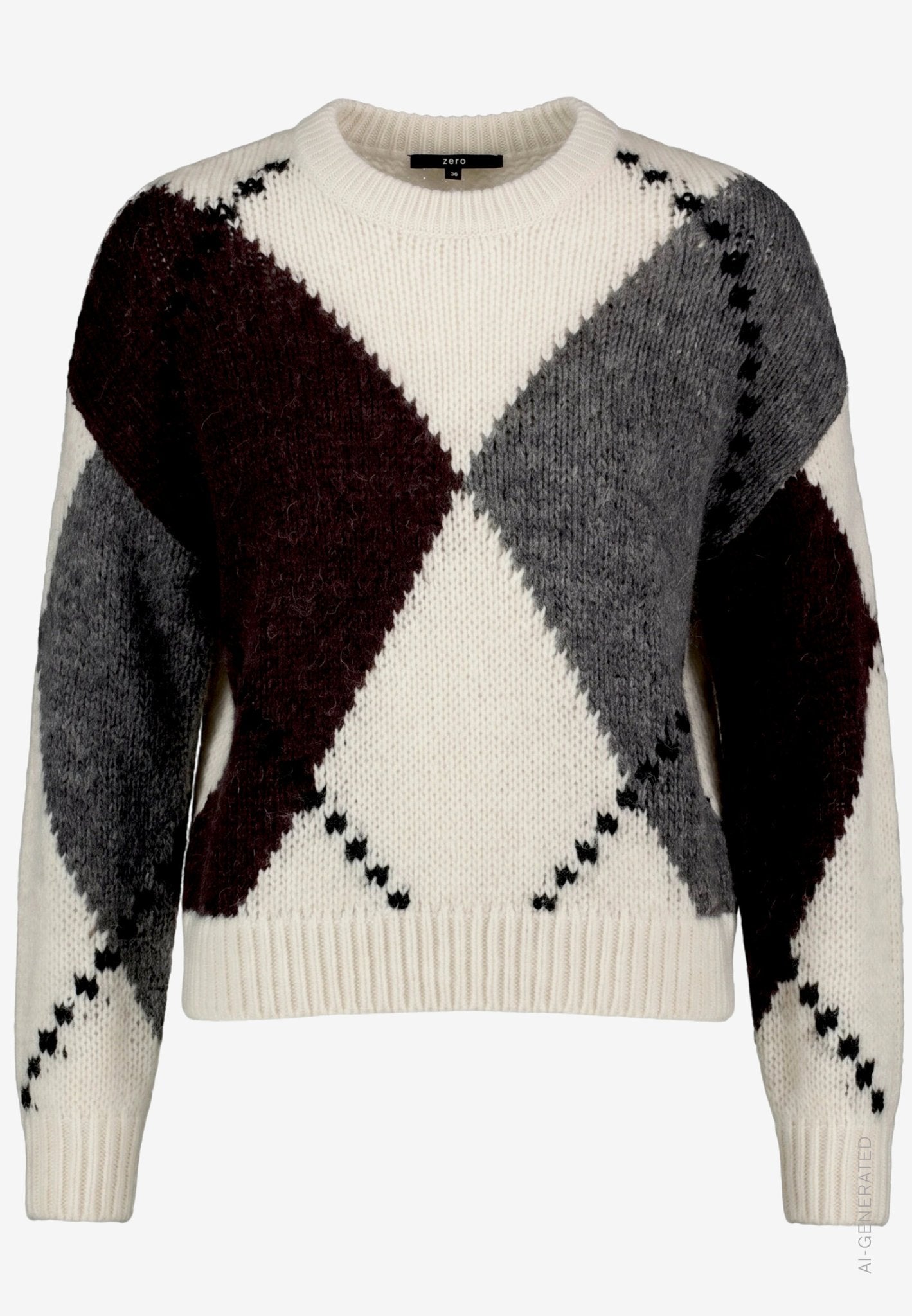 Zero Damen Pullover Patch Cream/Bro
