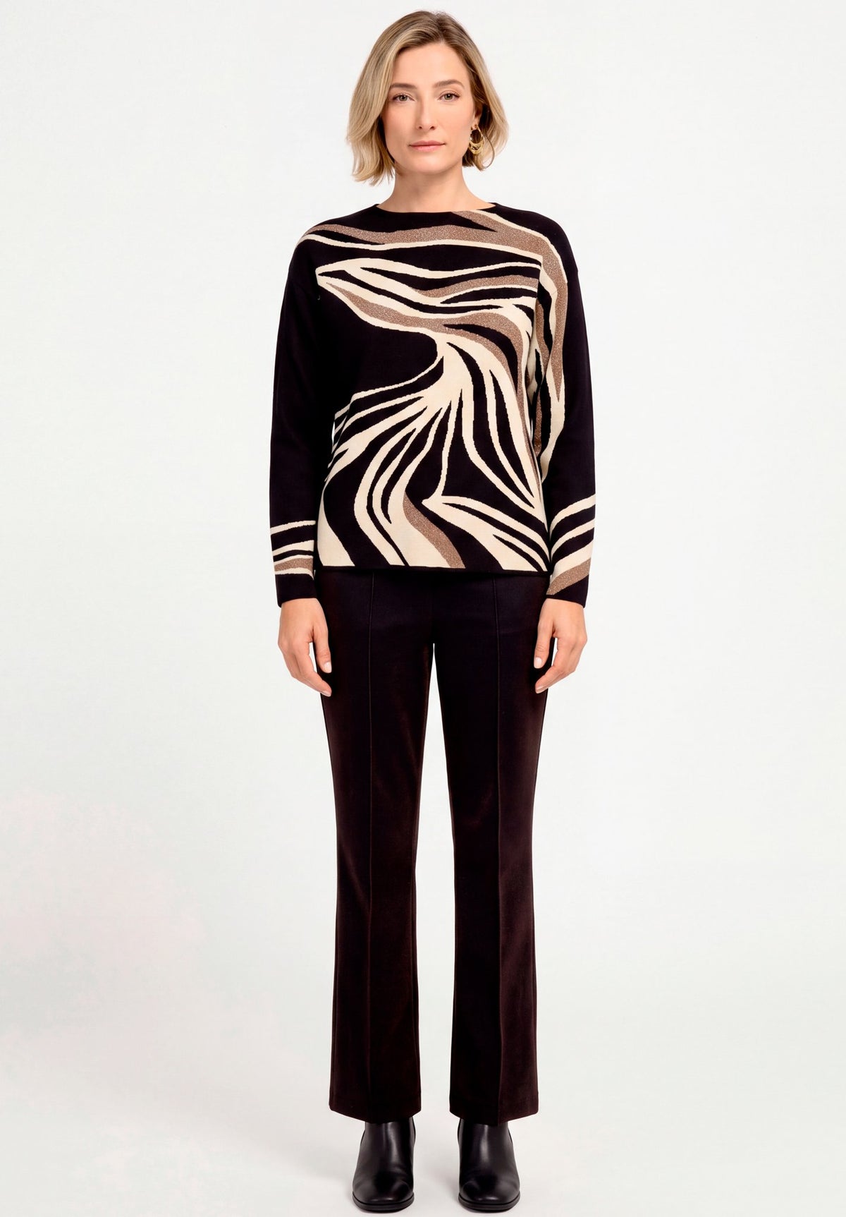 Bianca Damen Pullover Black Mix