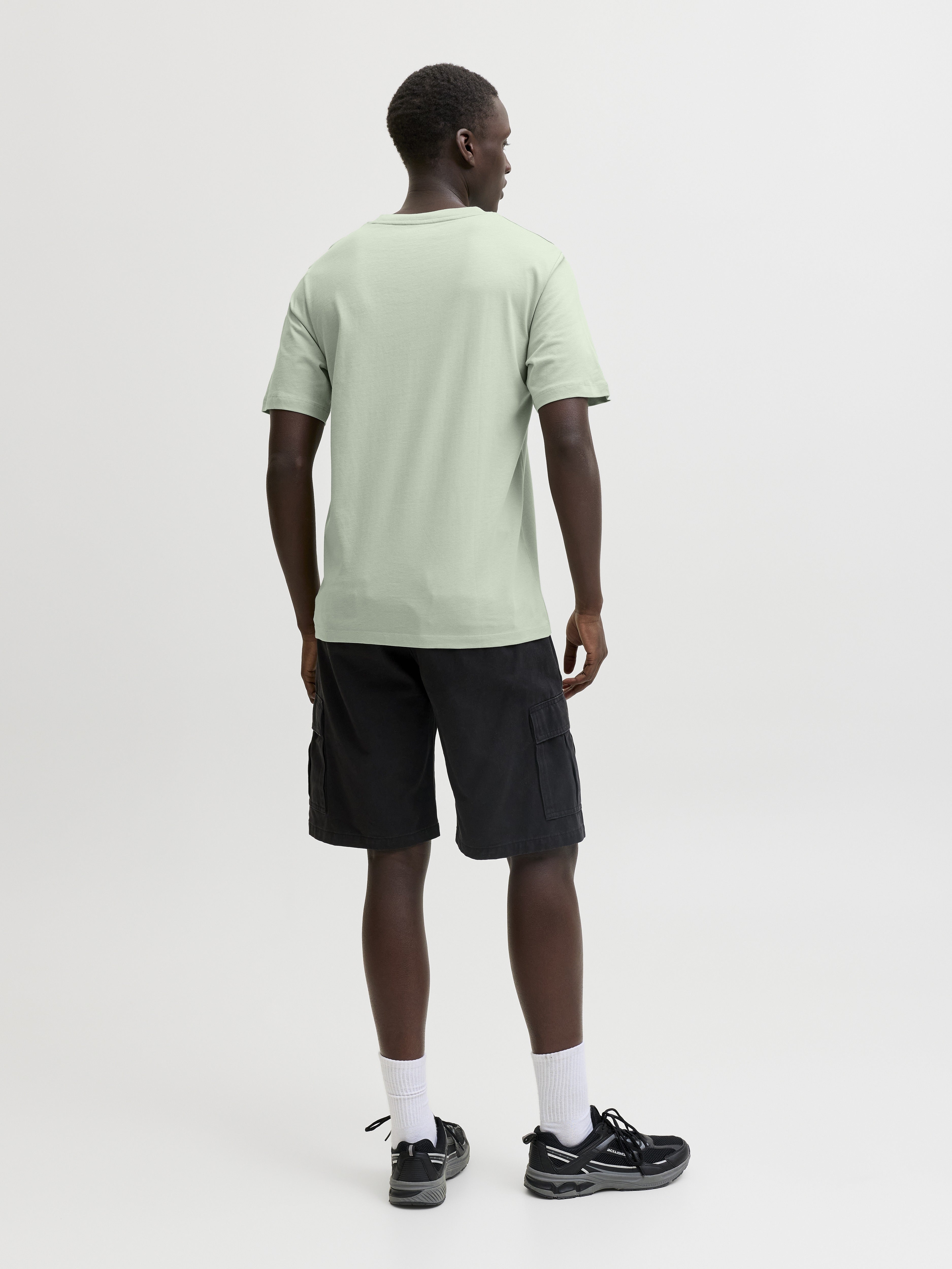 Jack & Jones Herren T-Shirts kurz Aqua Gray