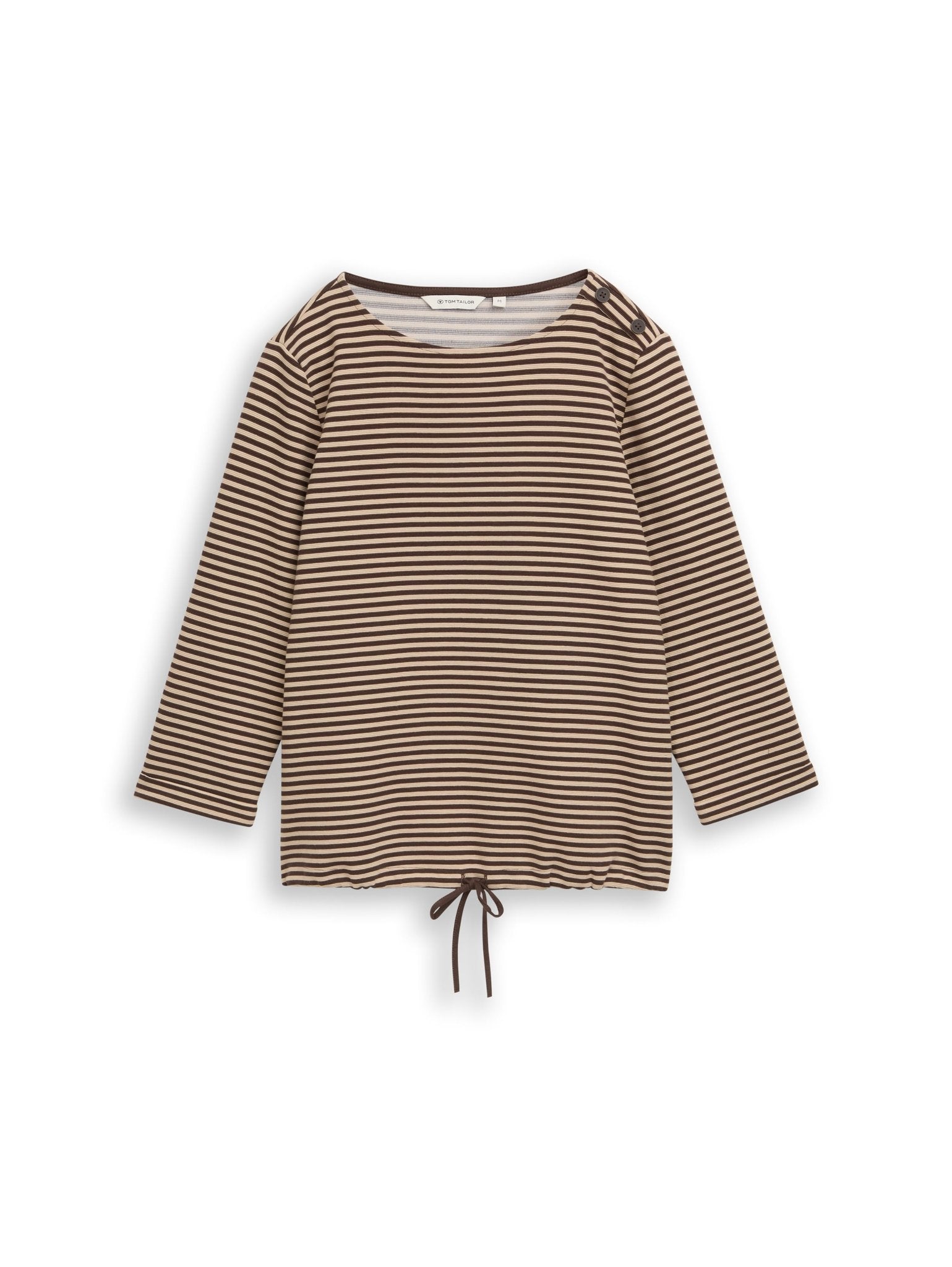 Tom Tailor Damen Tops Dark Brown Beig