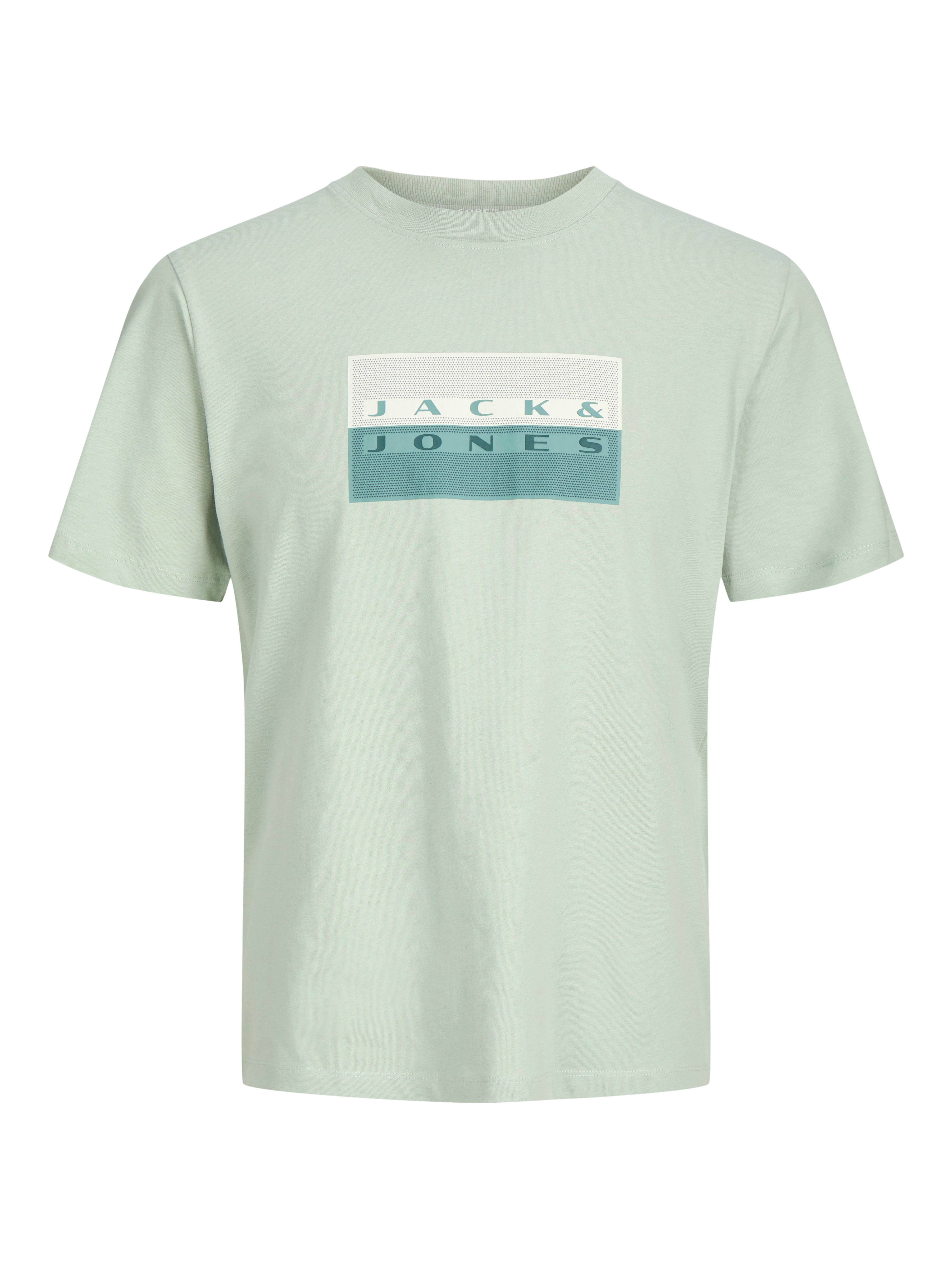 Jack & Jones Herren T-Shirts kurz Aqua Gray