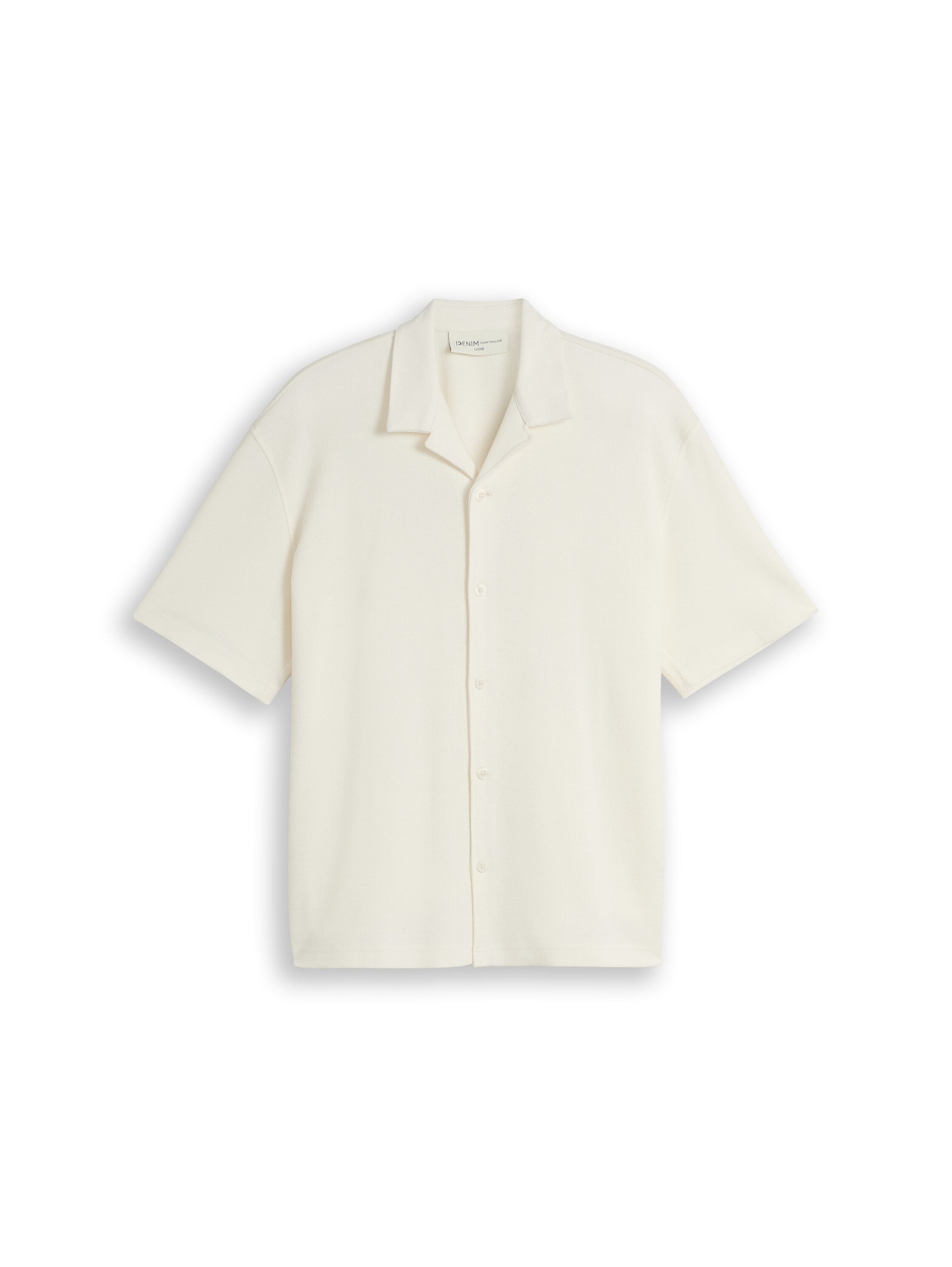 Tom Tailor denim Herren Hemden kurz Wool White