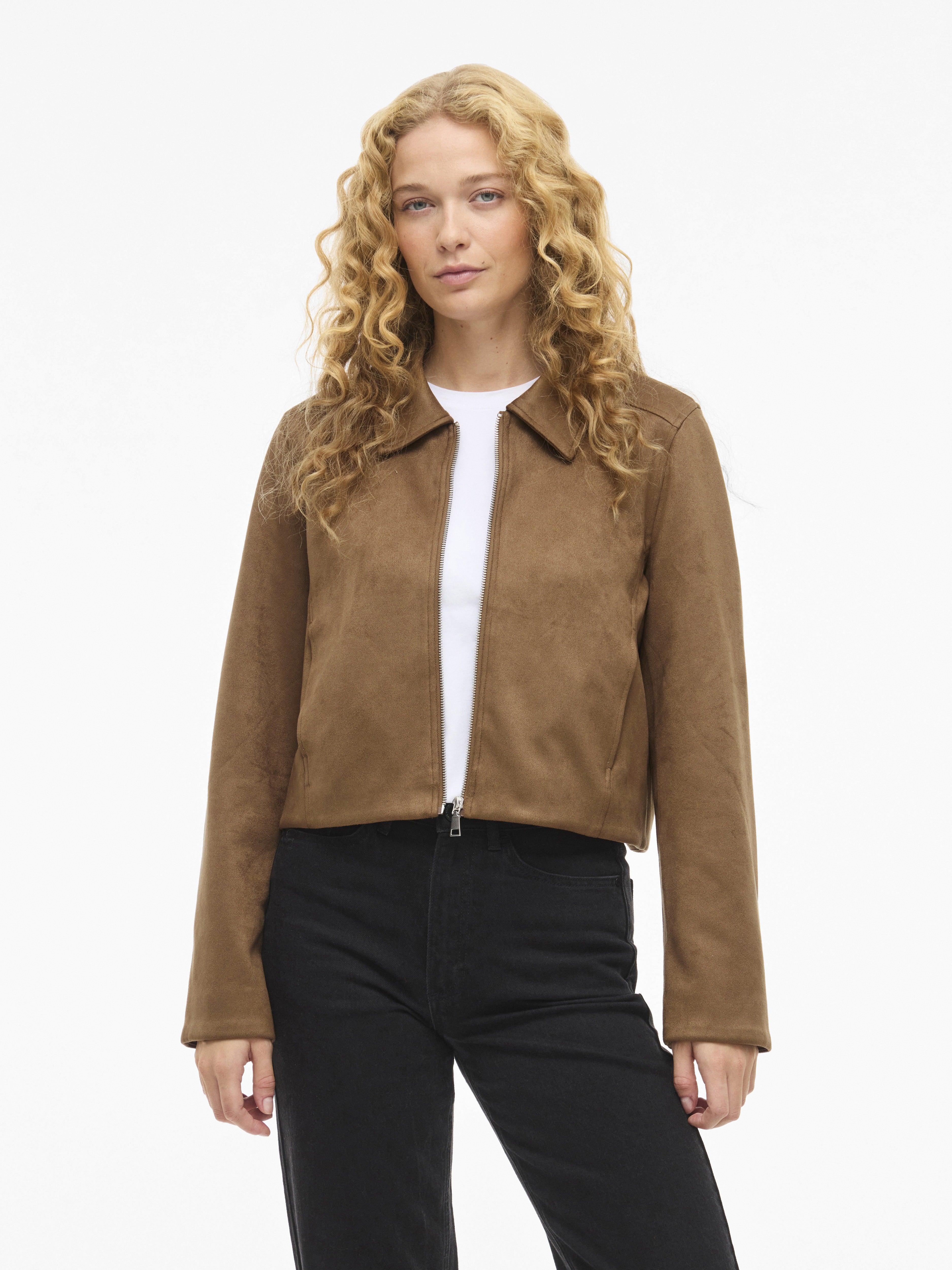 Vila Damen Jacken Toasted Coconut