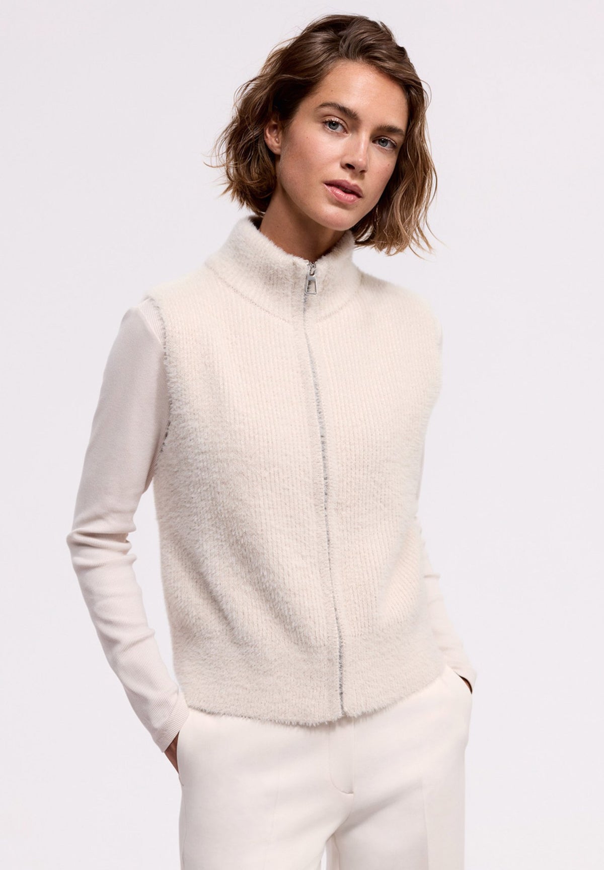 More & More Damen Strickjacken  Powder Cre