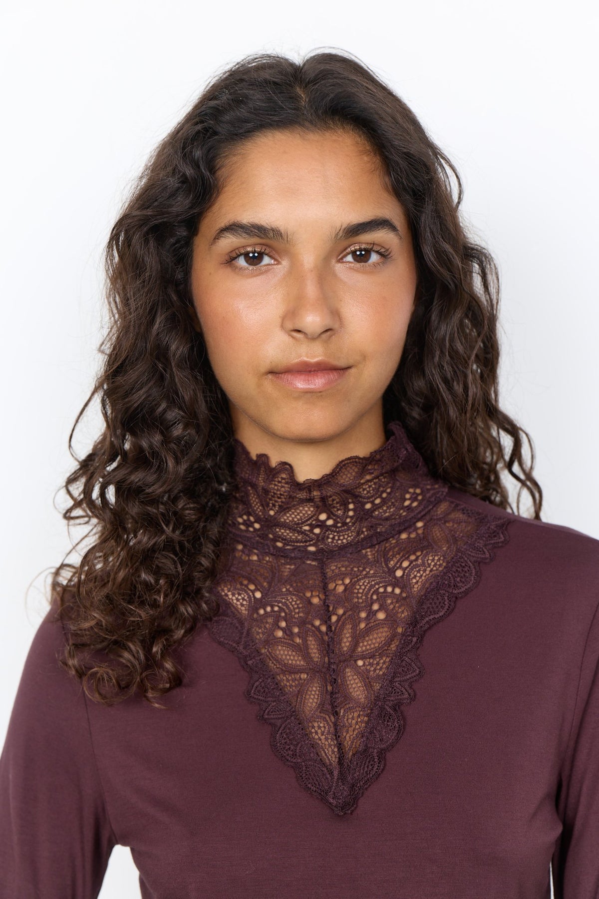 Soya Concept Damen T-Shirts Chocolate Plum