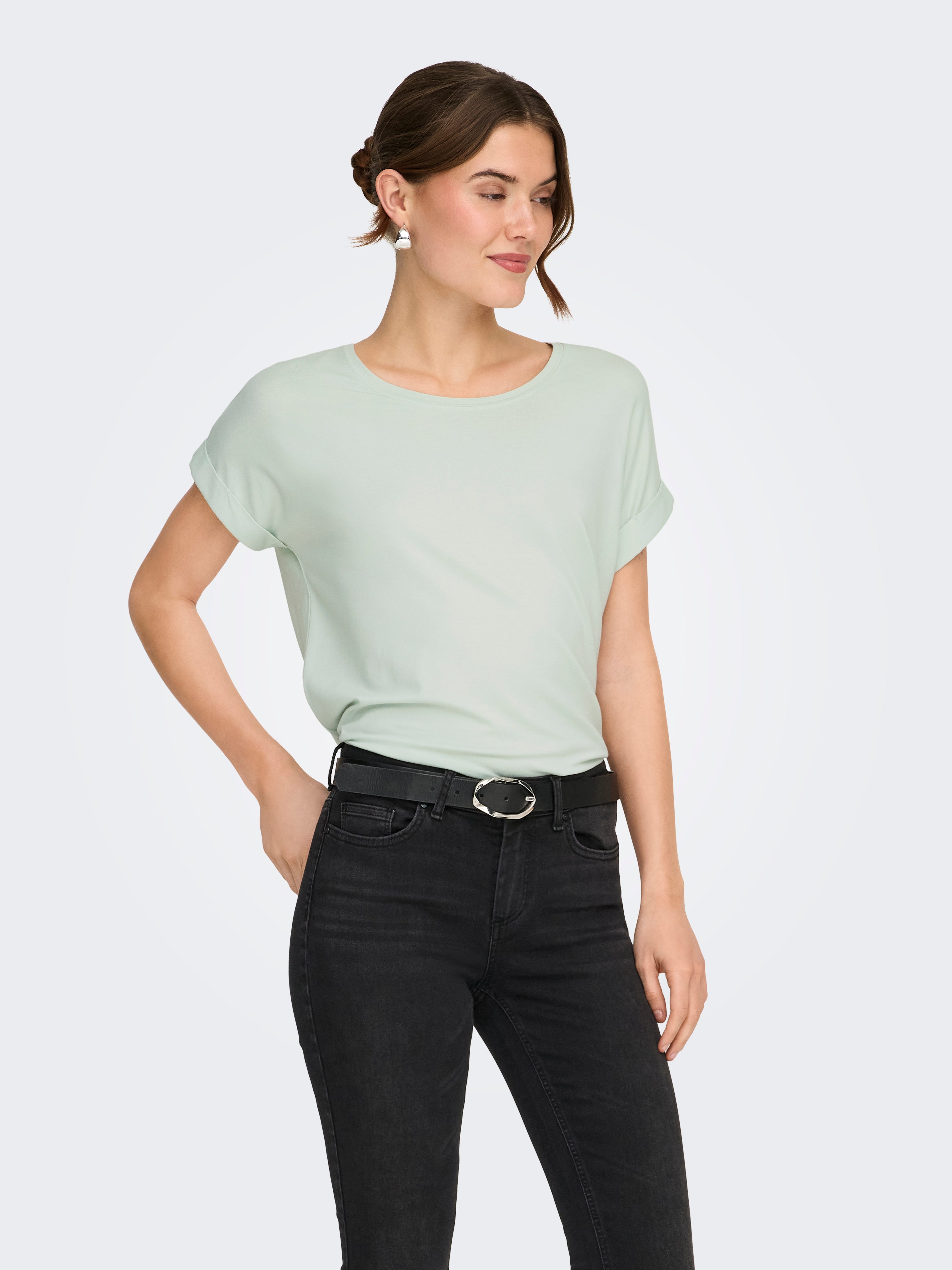 Only Damen T-Shirts Green Lily