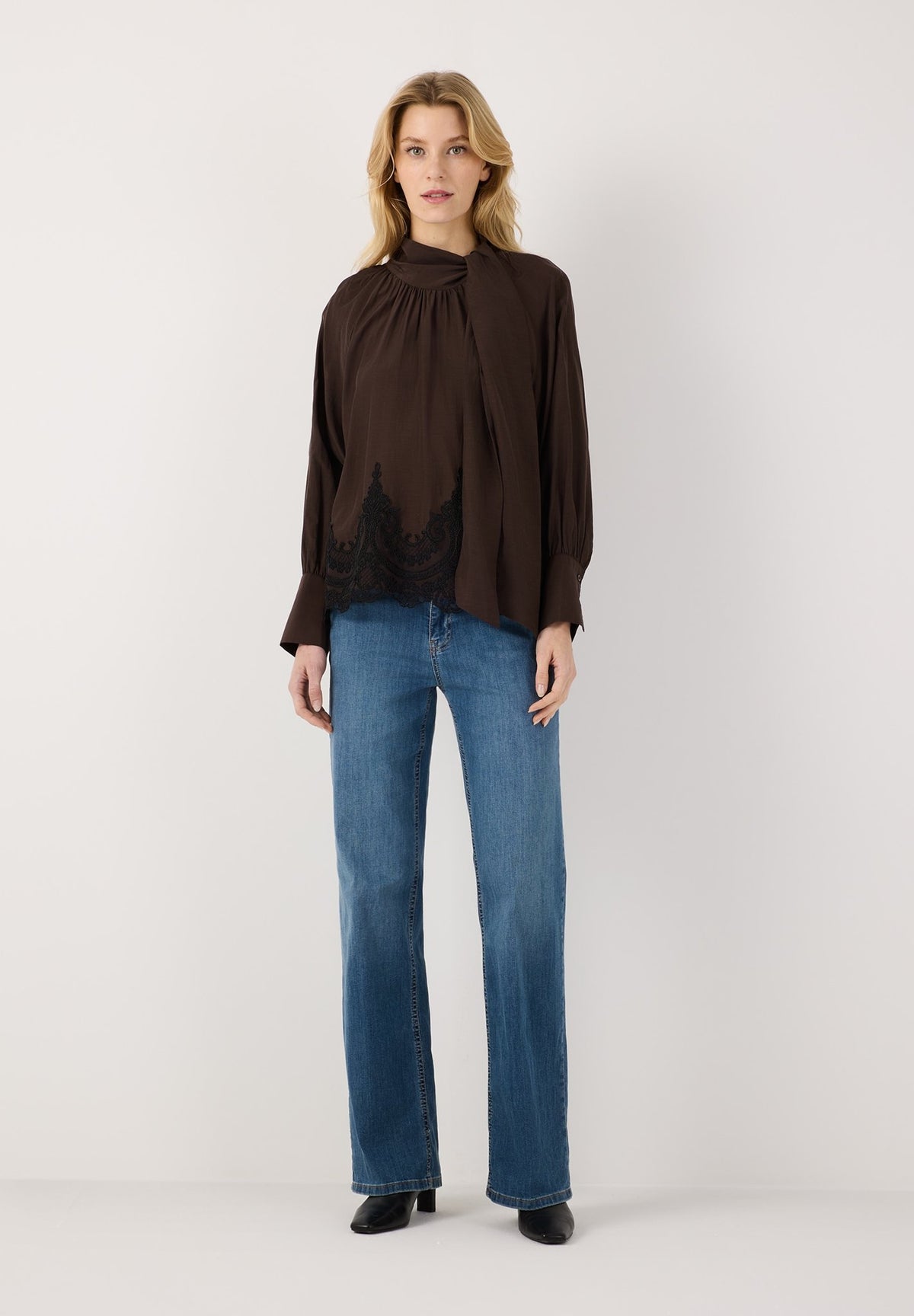 More & More Damen Blusen  Espresso B