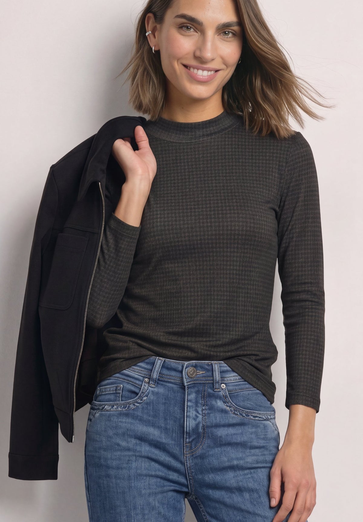 Street One Damen T-Shirts Black Cof