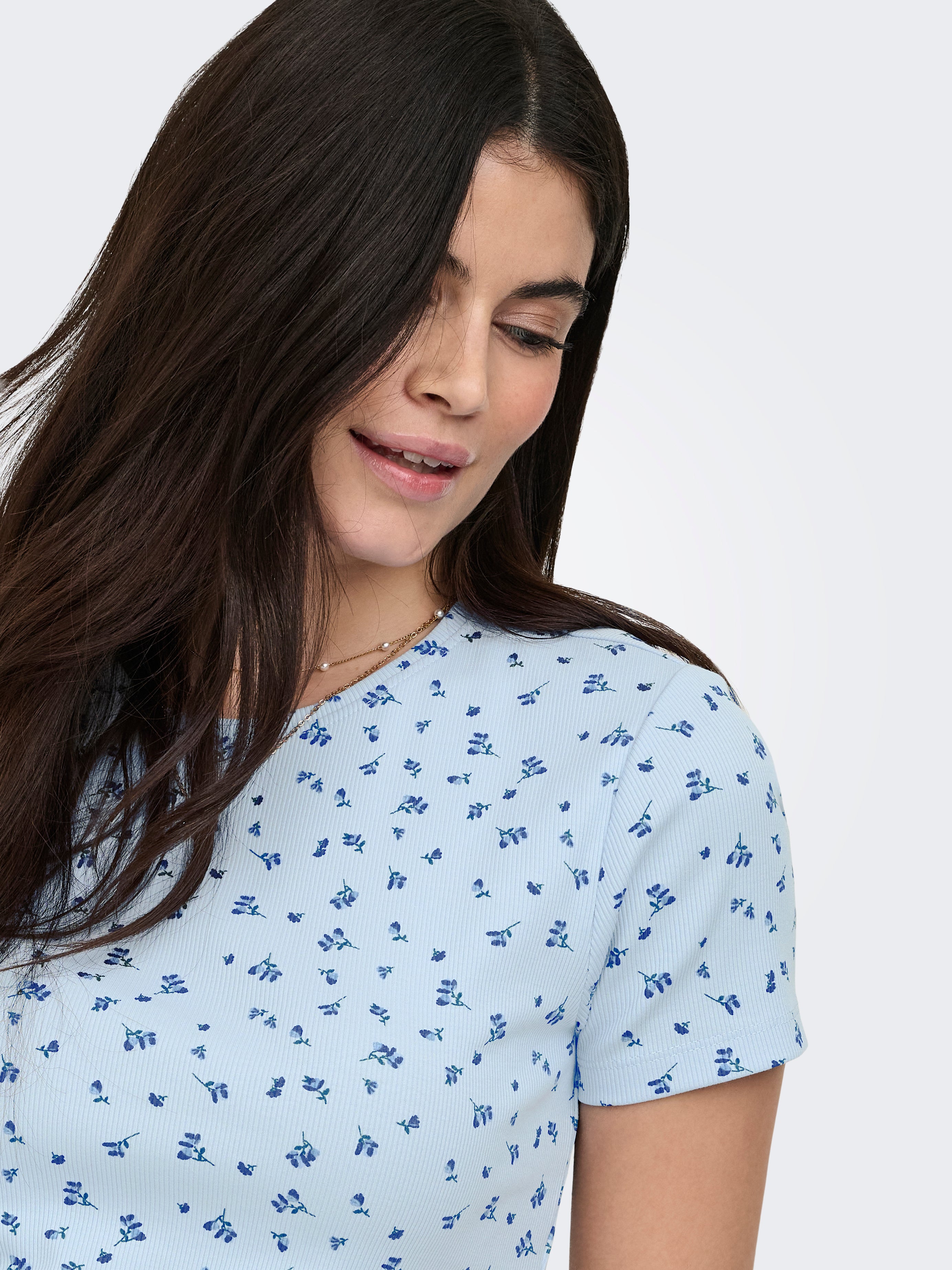only Damen T-Shirts Cashmere Blue/B