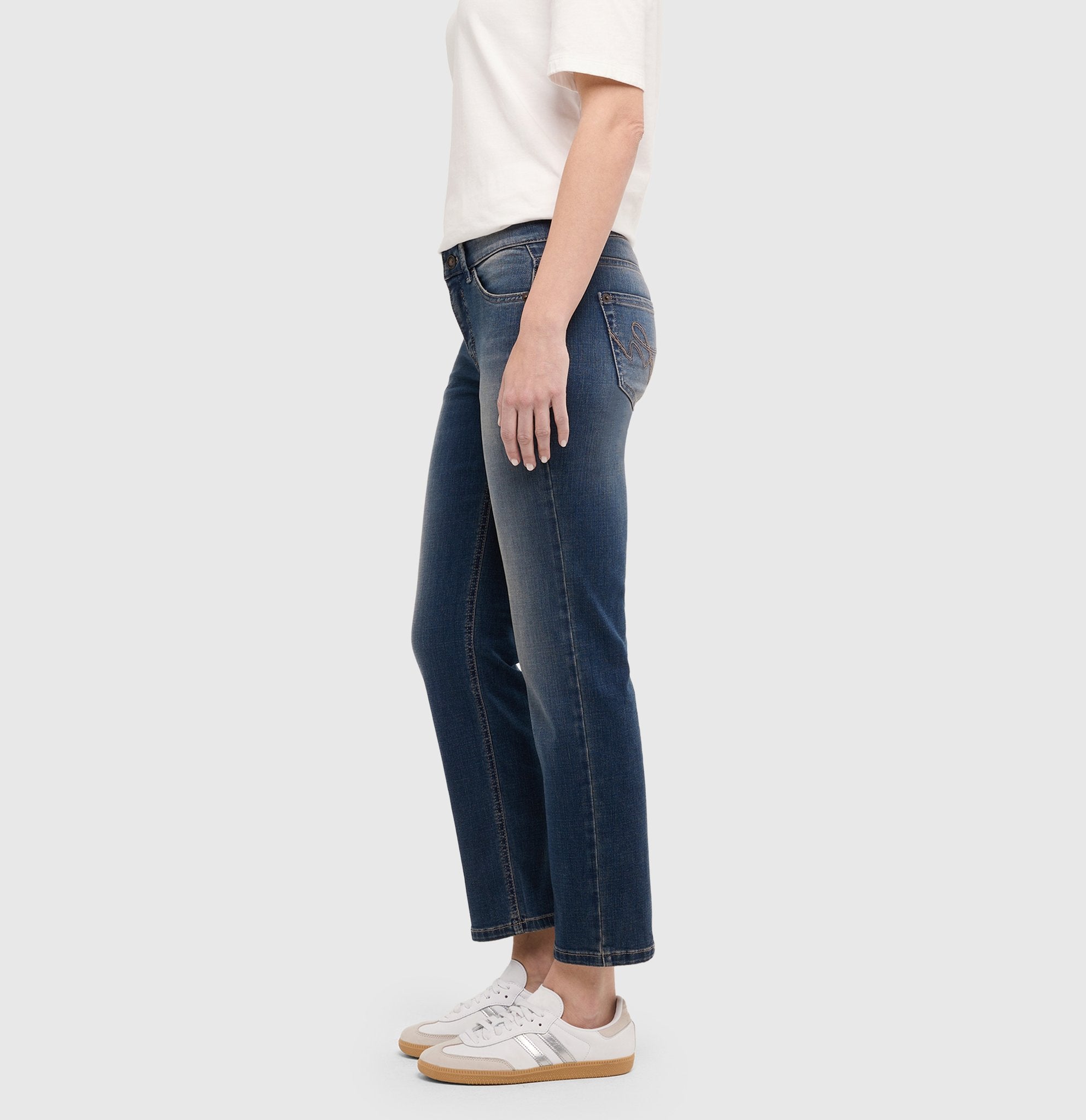 Mac Damen Jeans Stormy Midblue
