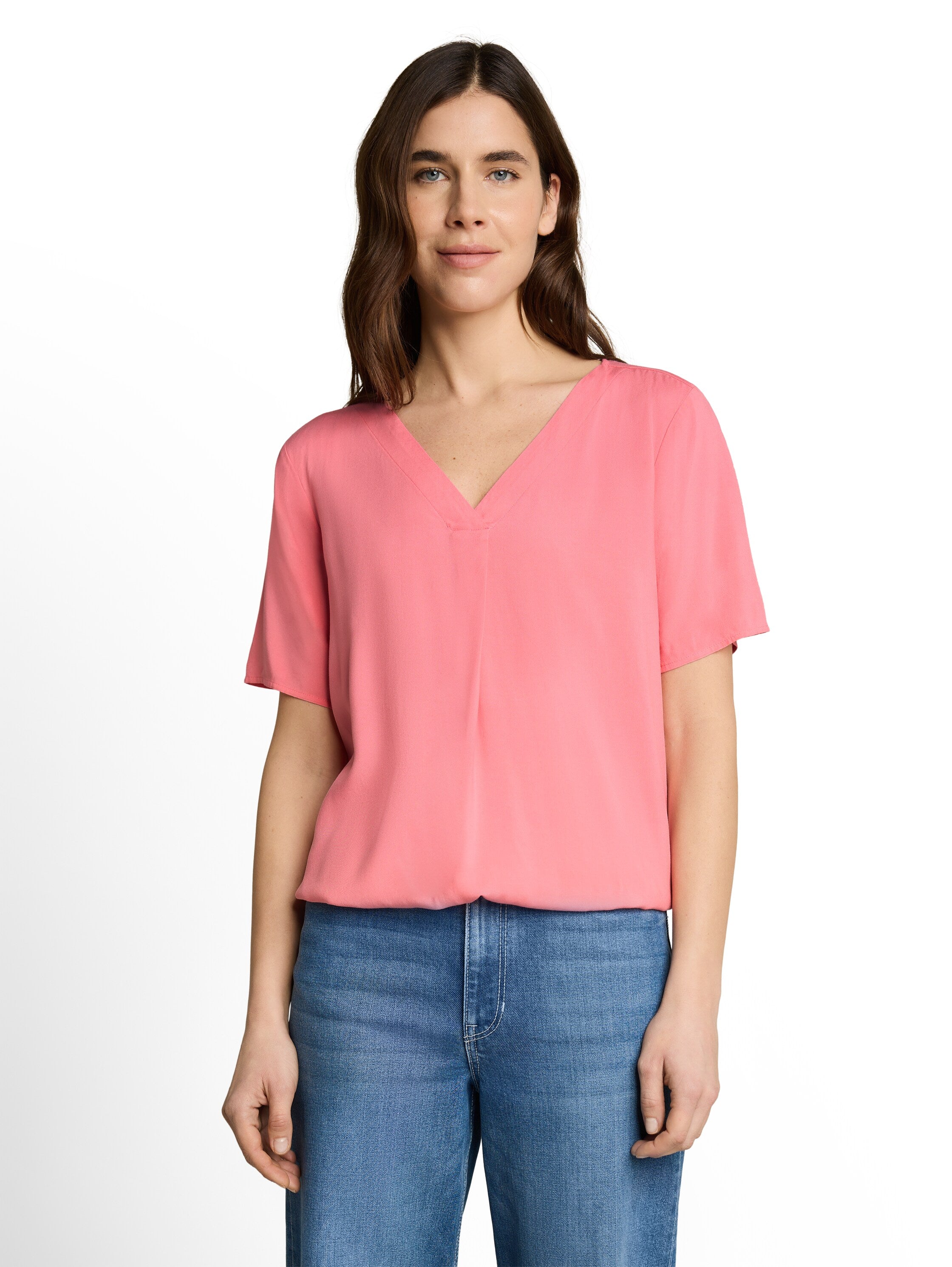 Tom Tailor Damen Blusen kurz Soft Fuchsia Pi