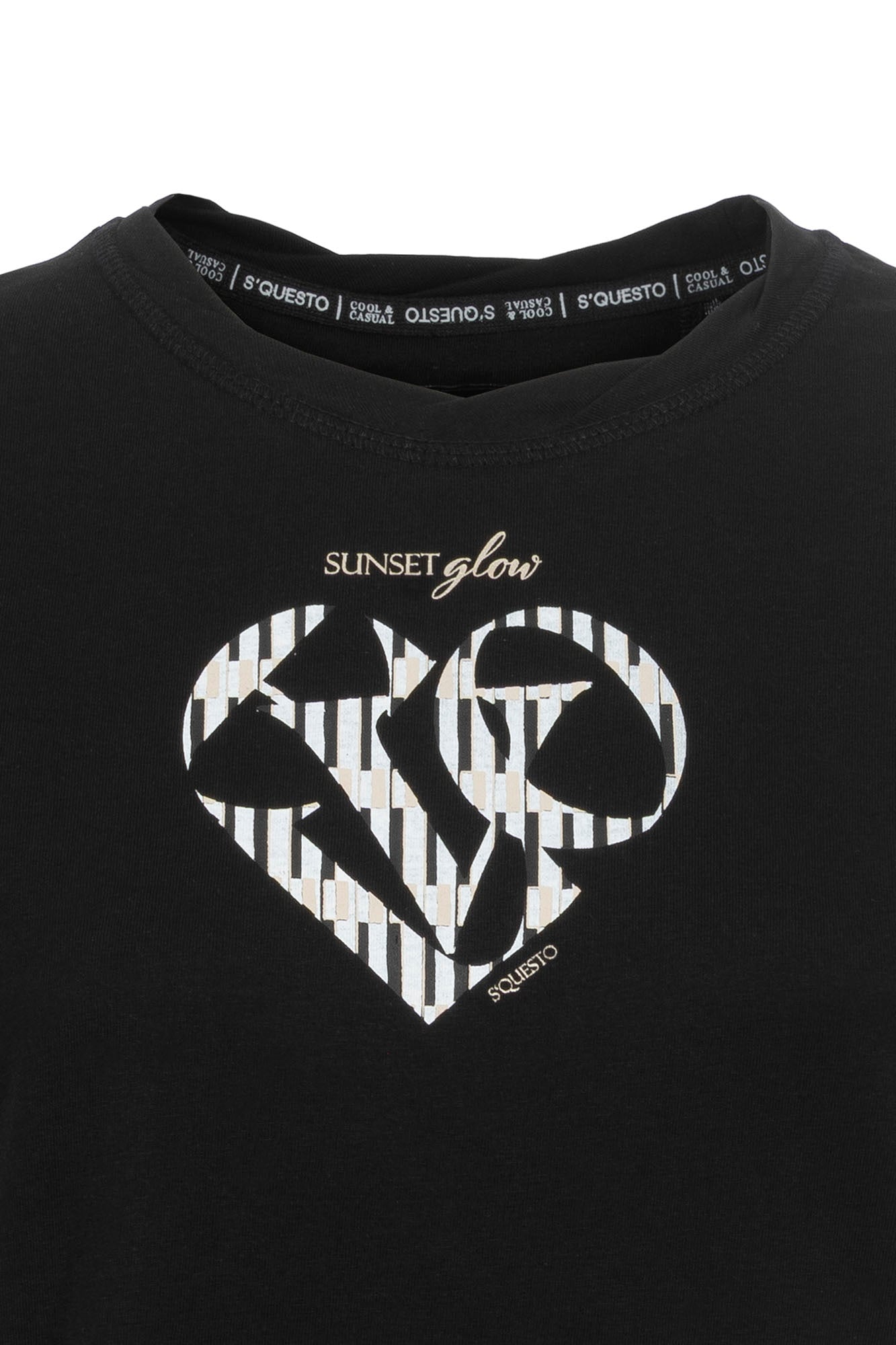 Soquesto Damen T-Shirts Schwarz