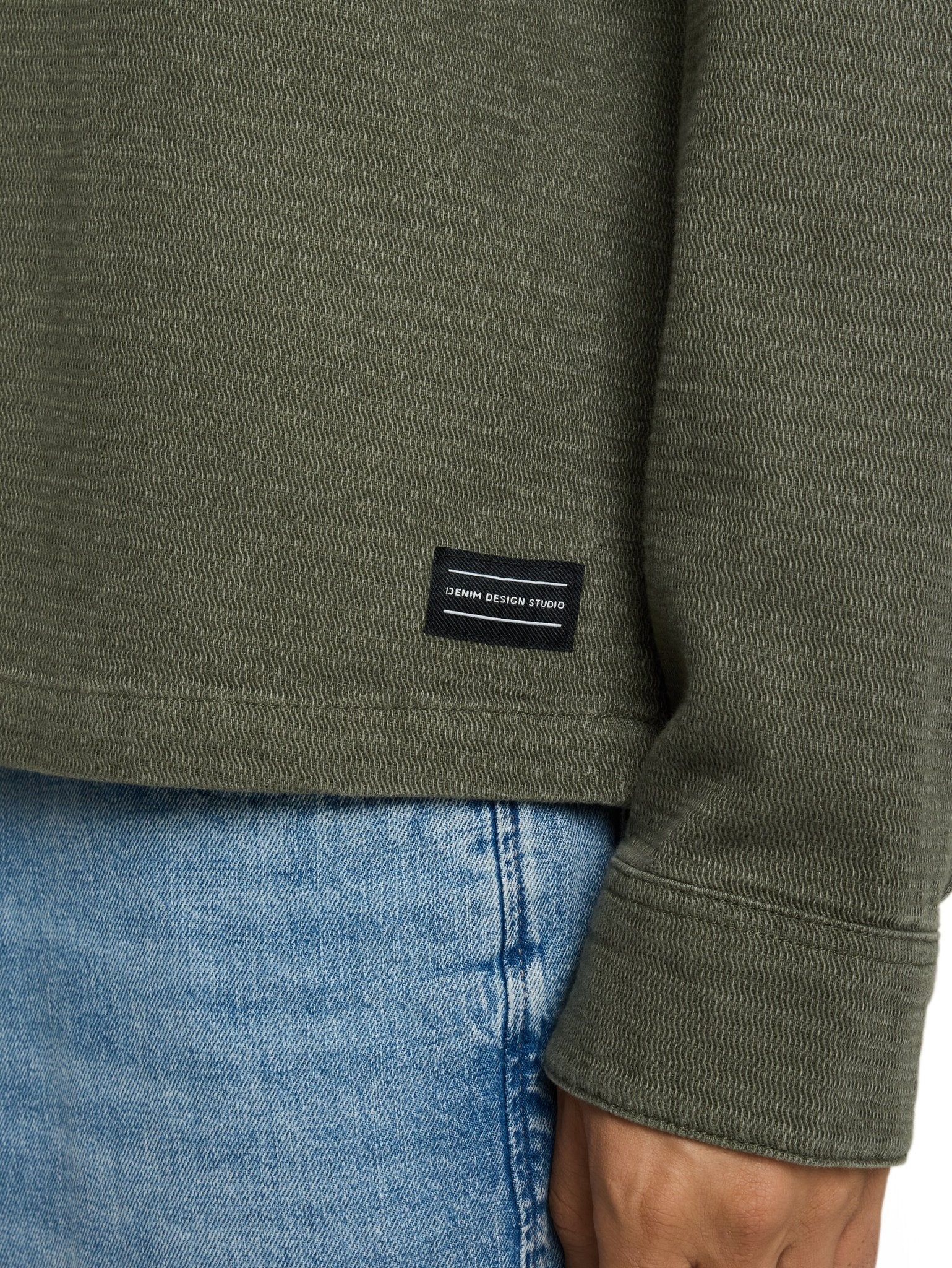 Tom Tailor denim Herren Hemden lang Urban Olive Gre