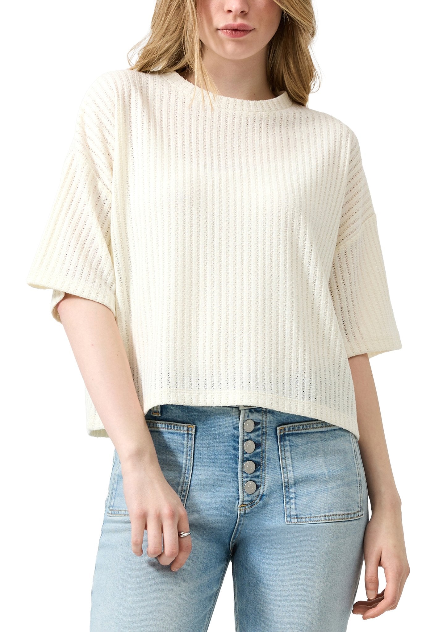 QS by S.Oliver Damen T-Shirts  White