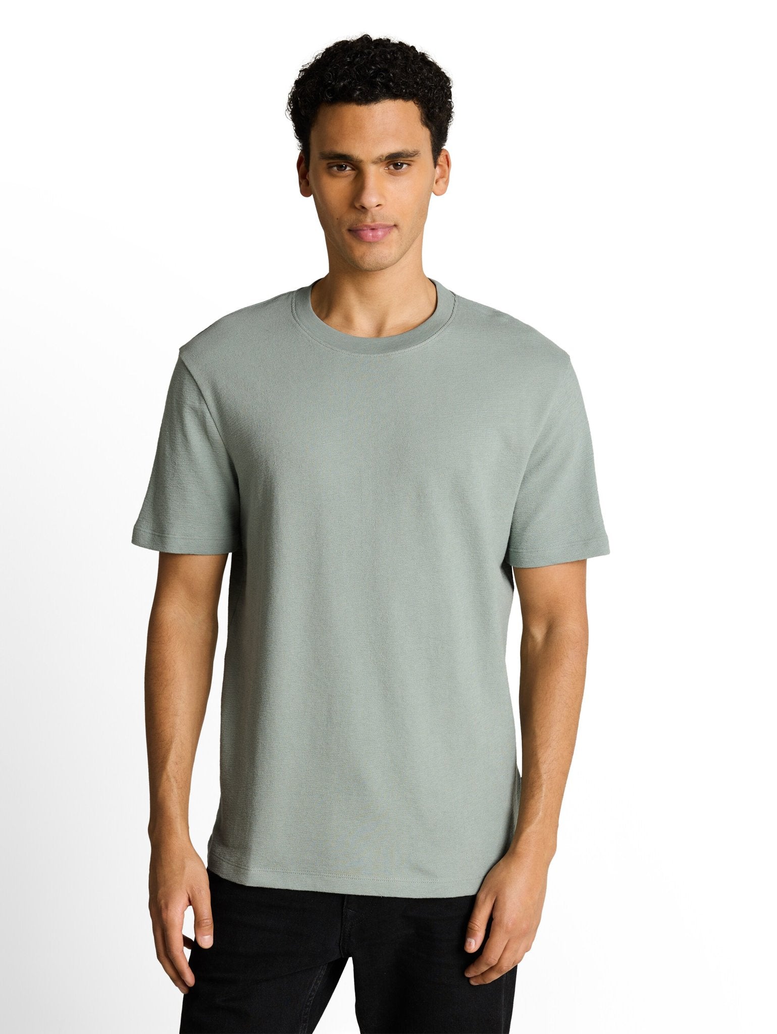 Tom Tailor denim Herren T-Shirts kurz Green Mist