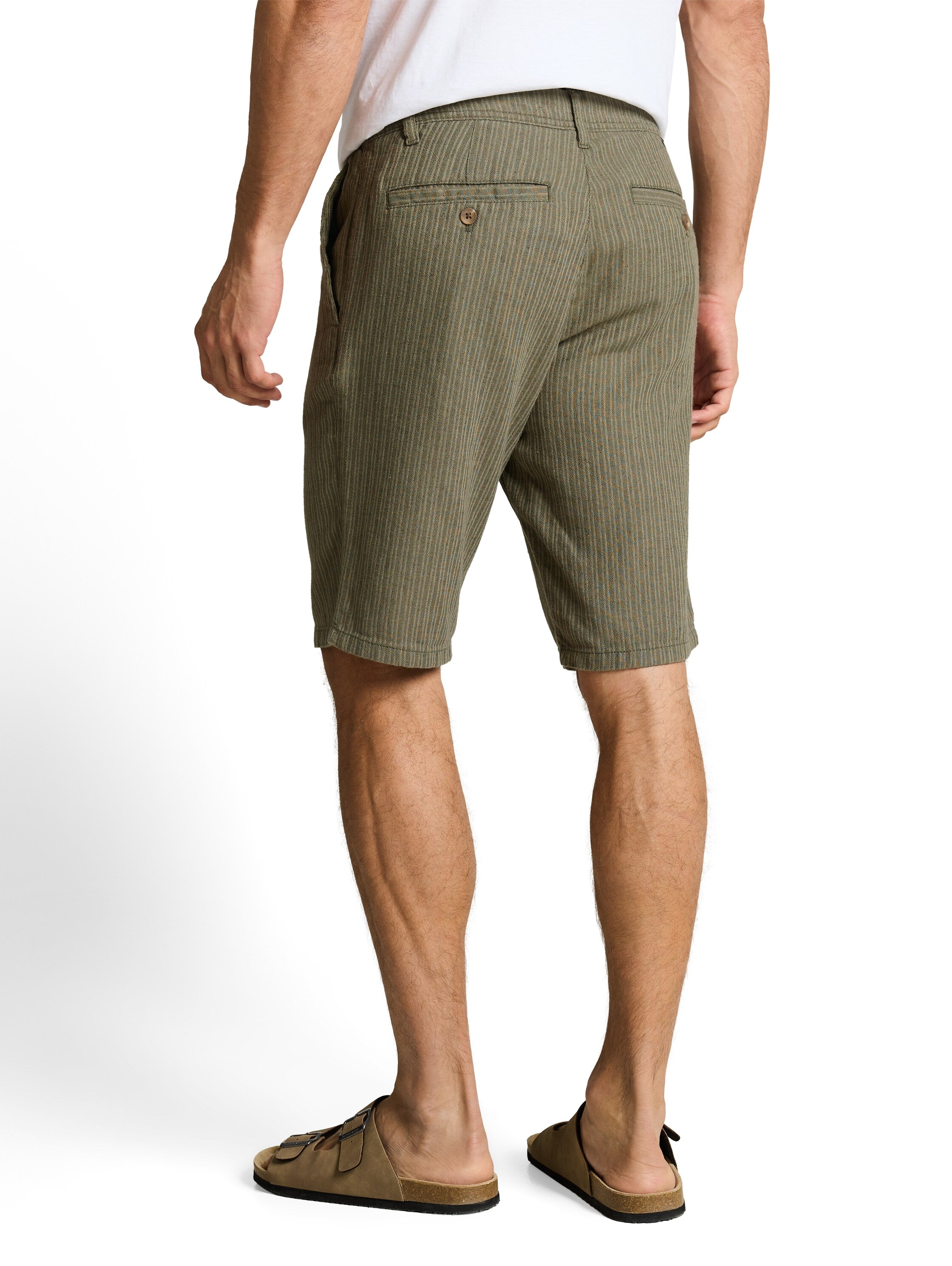 Tom Tailor Herren Hosen Leaf Green Stri