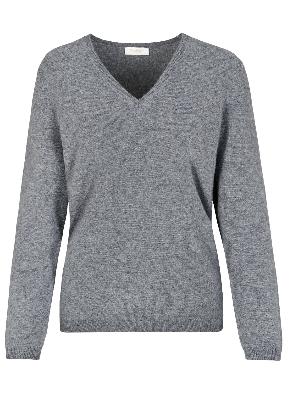 Clarina Damen Pullover  Flanell Mel