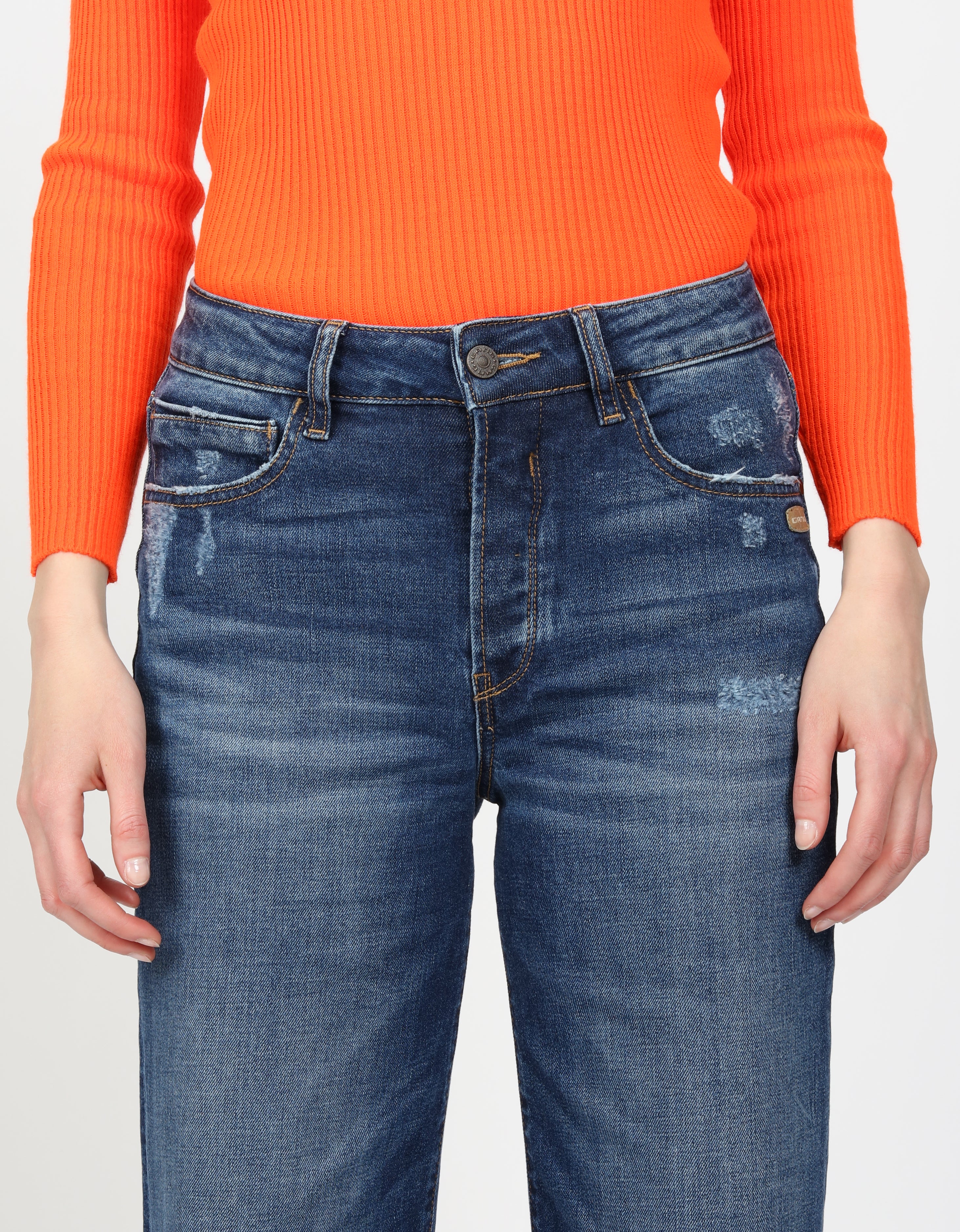 Gang Damen Jeans  Blue Destr