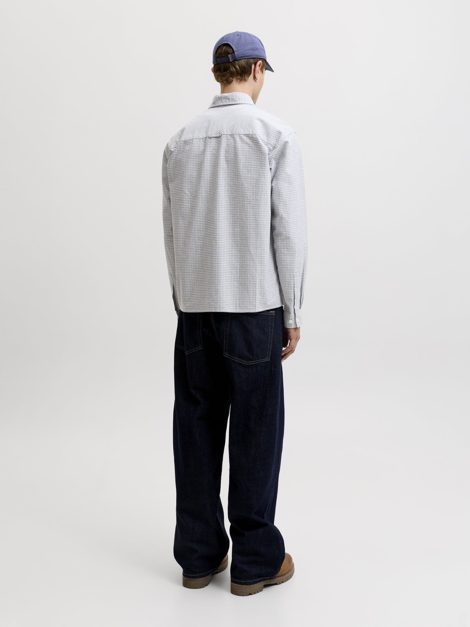 Jack & Jones Herren Hemden lang Ice Water/Check
