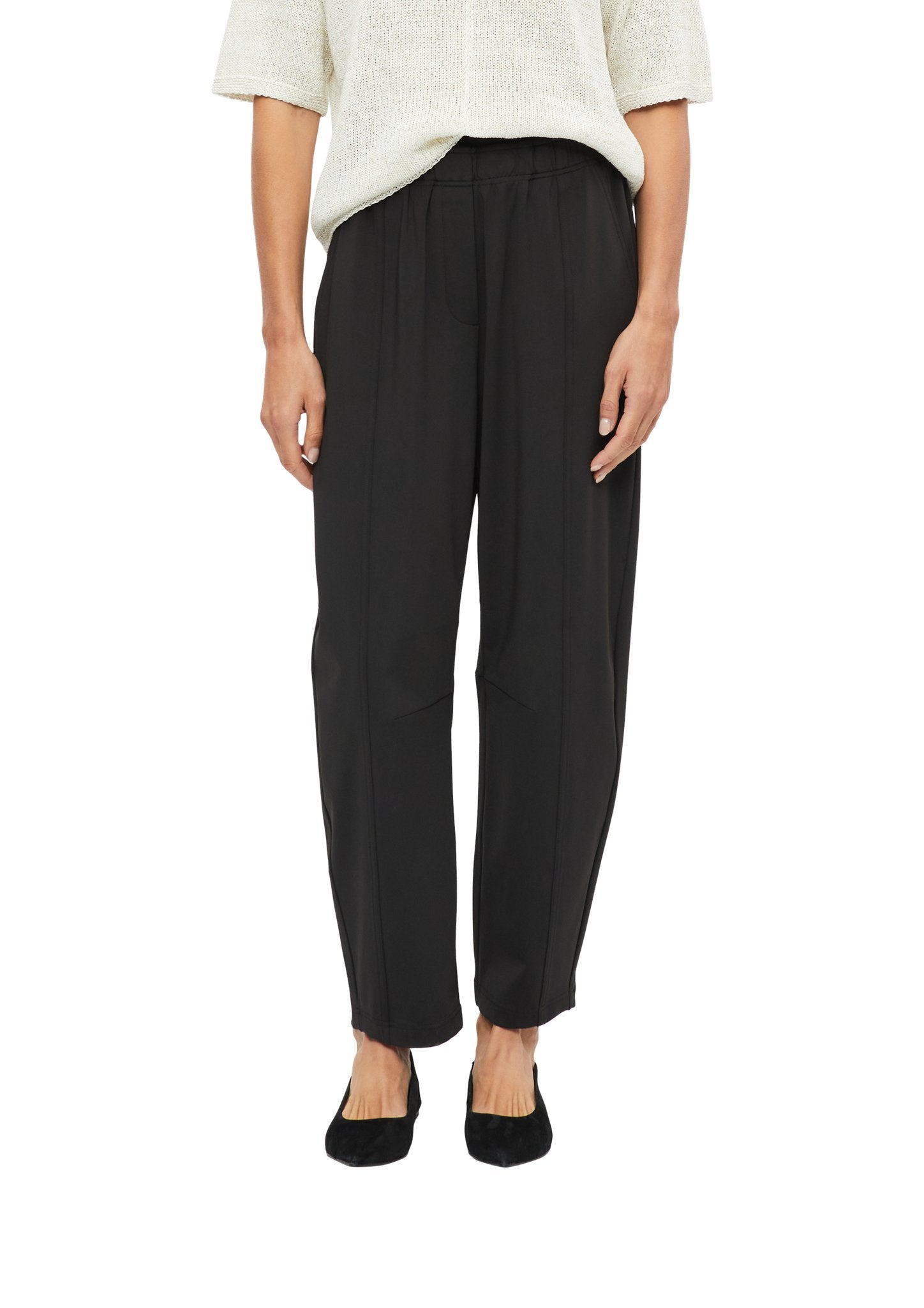S. Oliver black Damen Hosen  Grey/Black