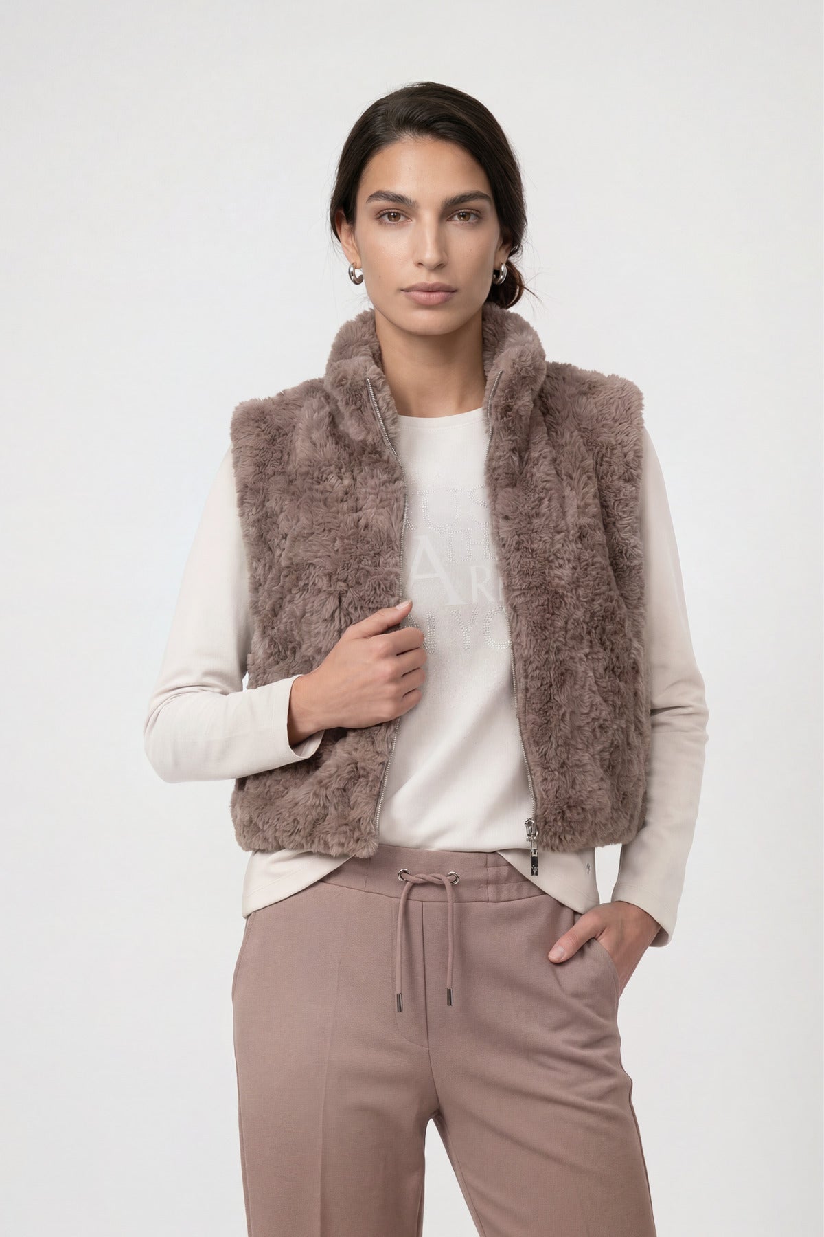 Monari Damen Outdoorwesten Taupe