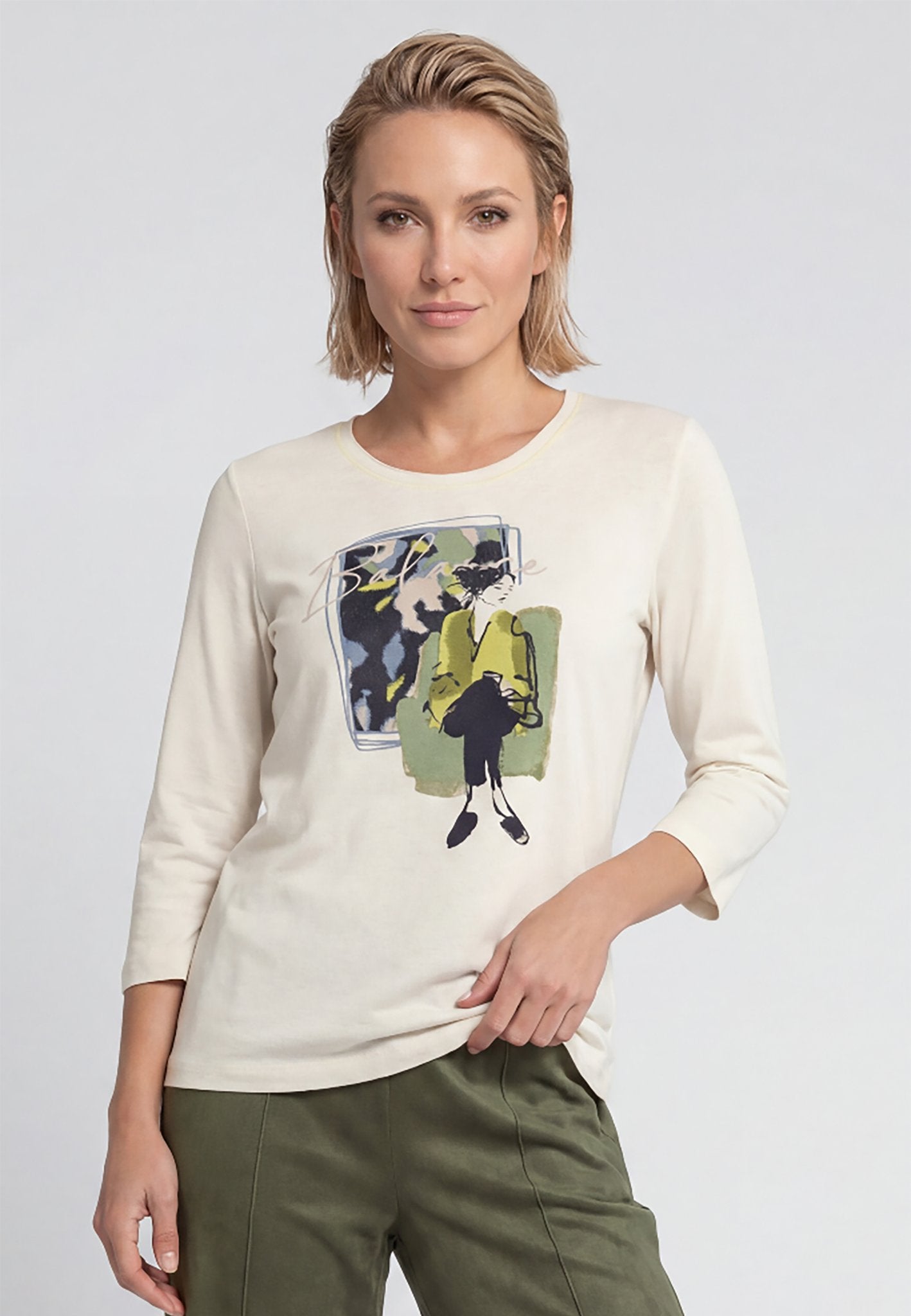 Olsen Damen T-Shirts  Almond Be