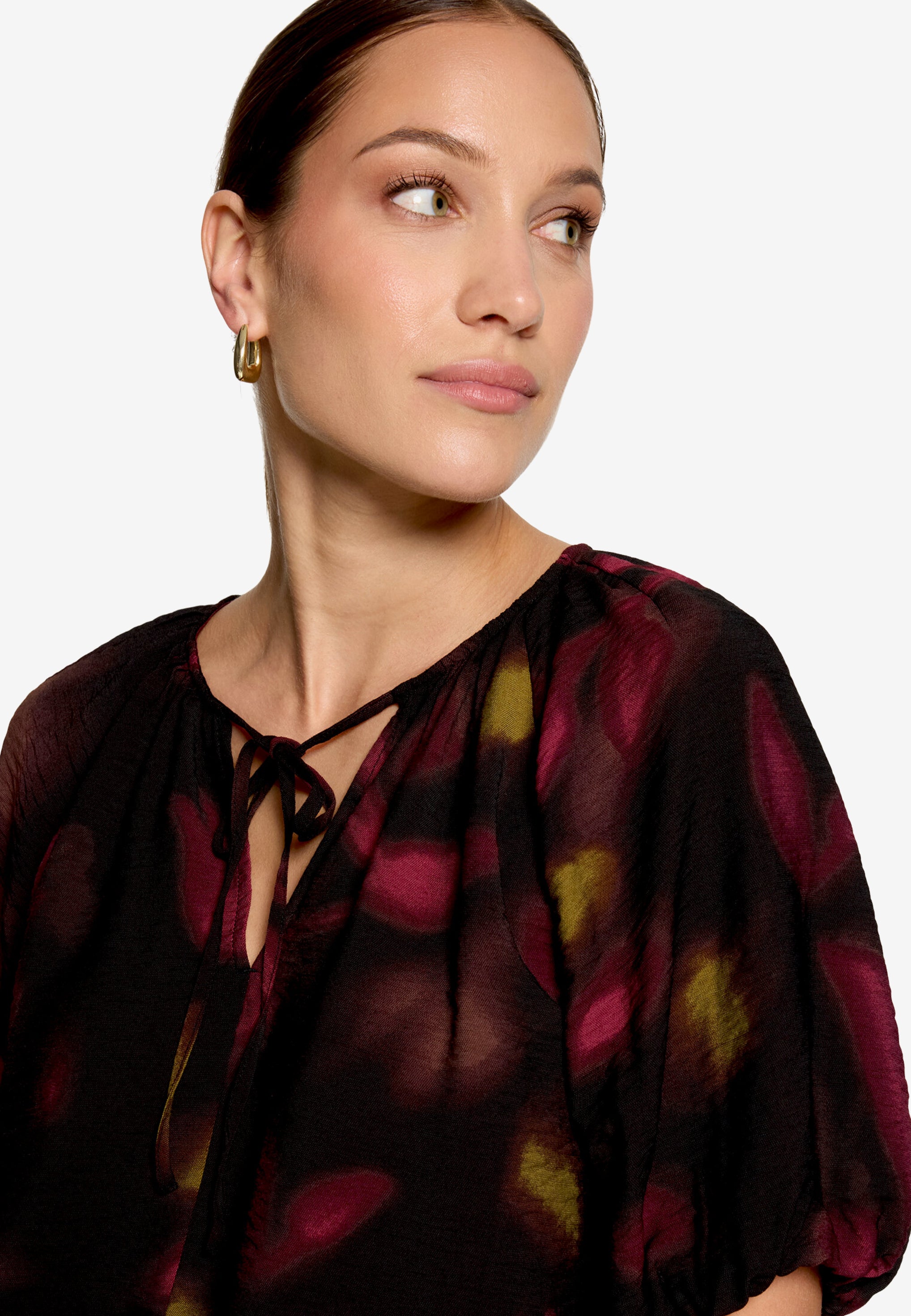 Zero Damen Blusen kurz Black/Dark Red