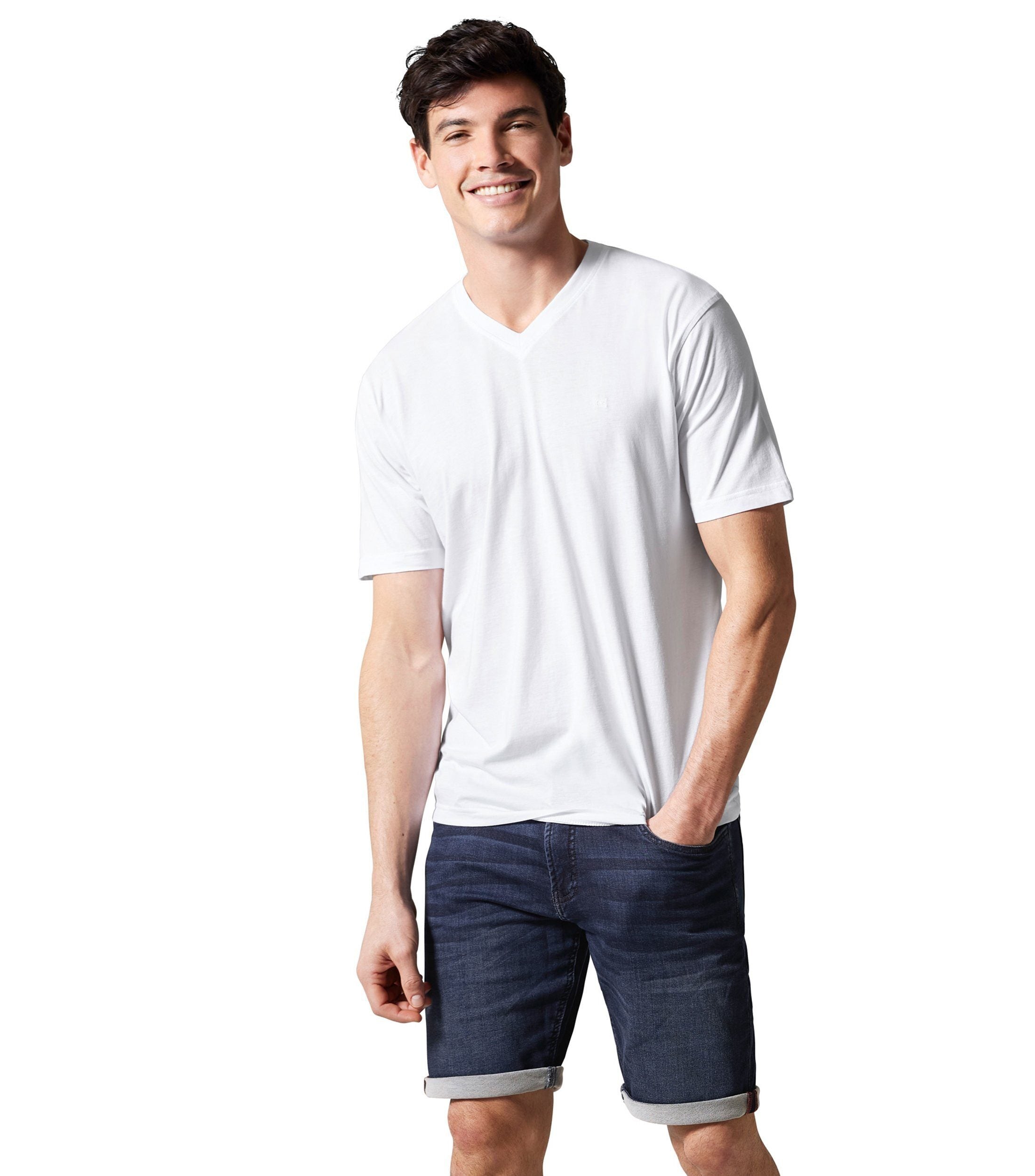 Casa Moda Herren T-Shirts kurz  Weiss