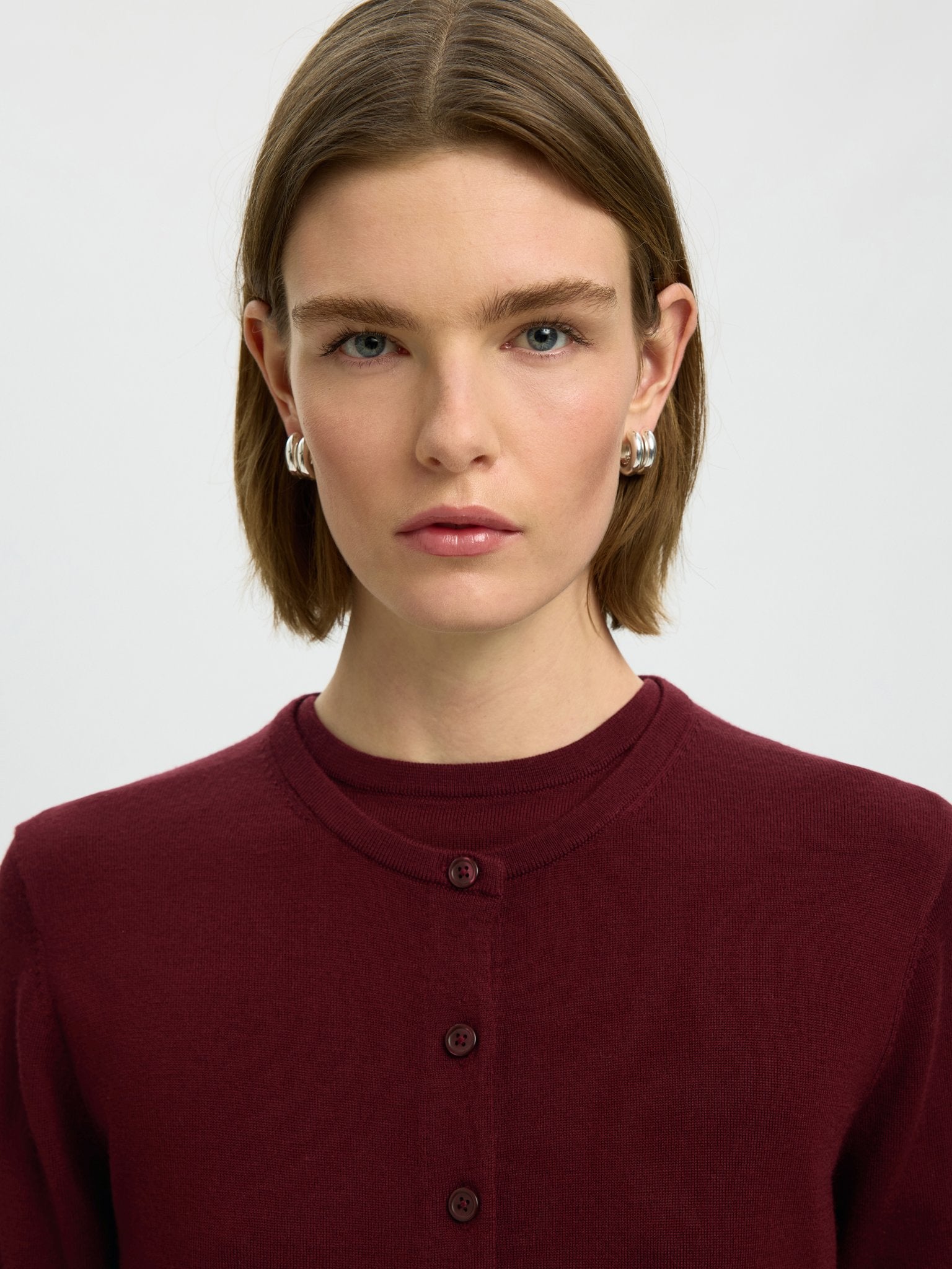 Selected Femme Damen Strickjacken Tawny Port