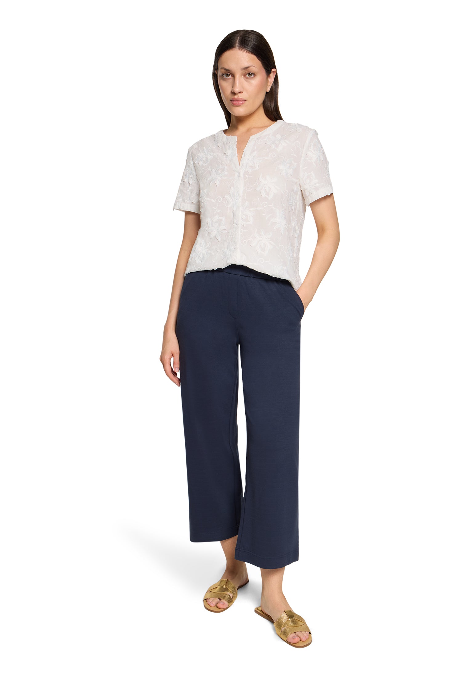 Betty & Co Damen Blusen kurz Bright White