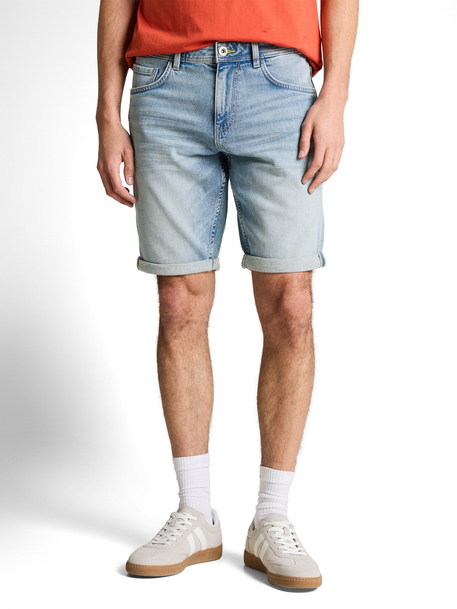 Tom Tailor Herren Shorts Light Stone Blu