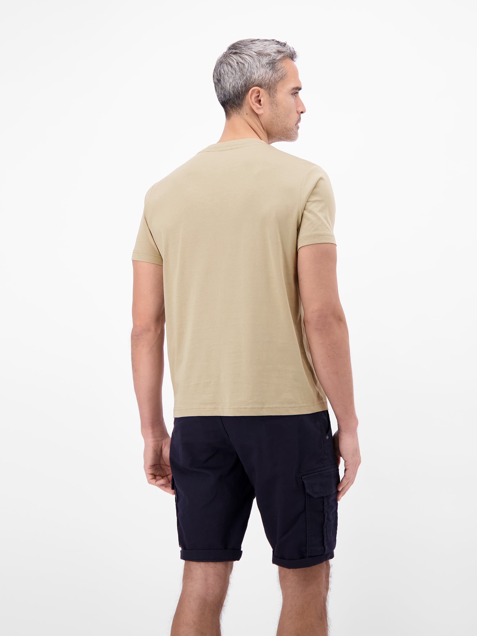 Lerros Herren T-Shirts kurz Gravel Beige