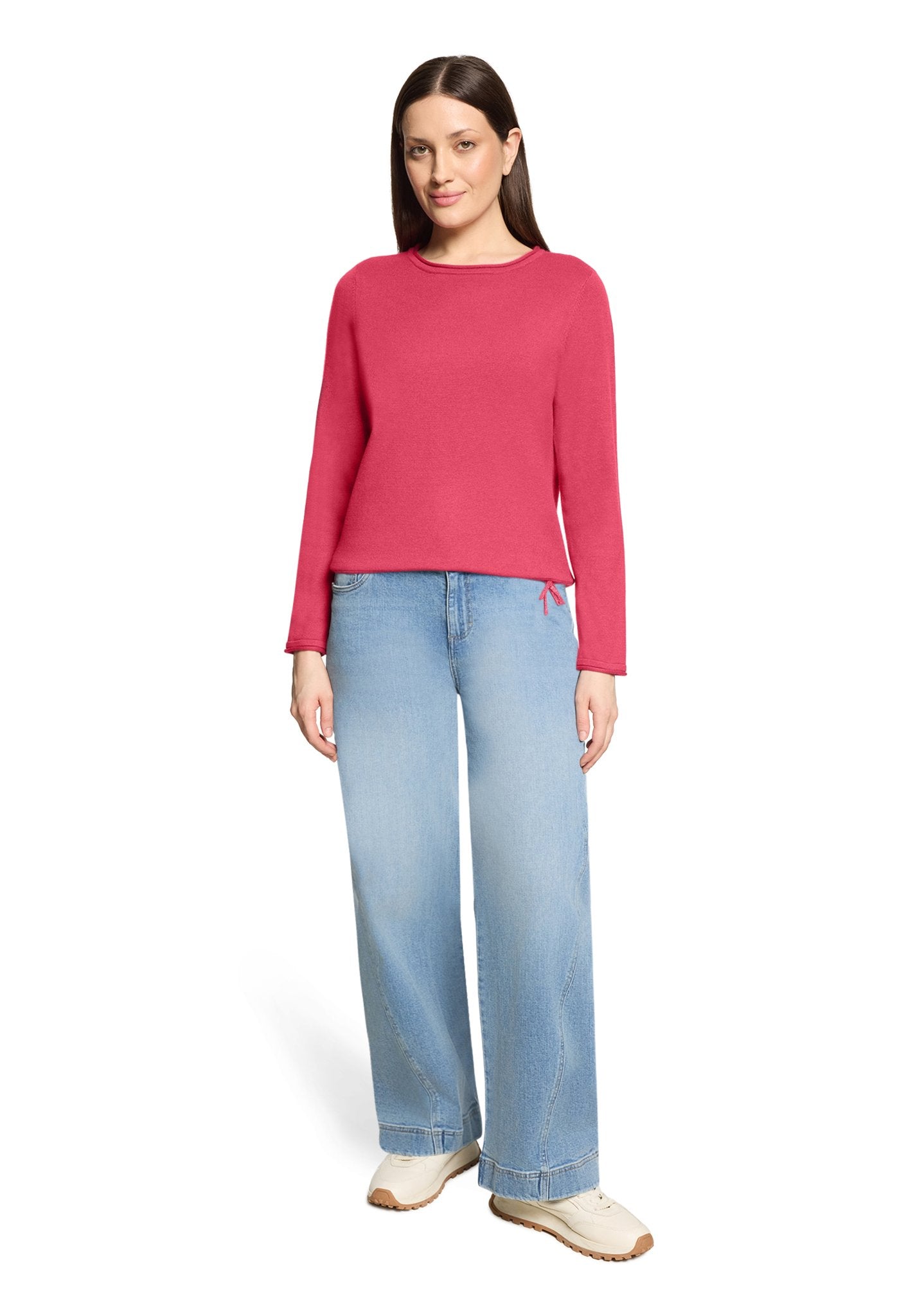Cartoon Damen Pullover Red Bud